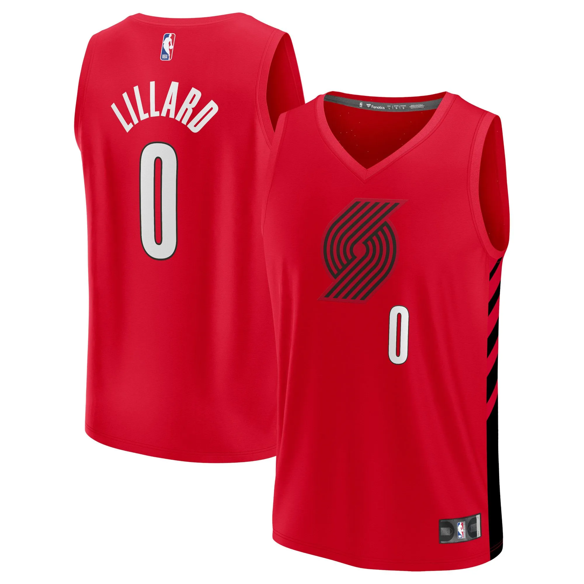 Damian Lillard Portland Trail Blazers Fanatics Branded Fast Break Replica Player Jersey - Statement Edition - Red