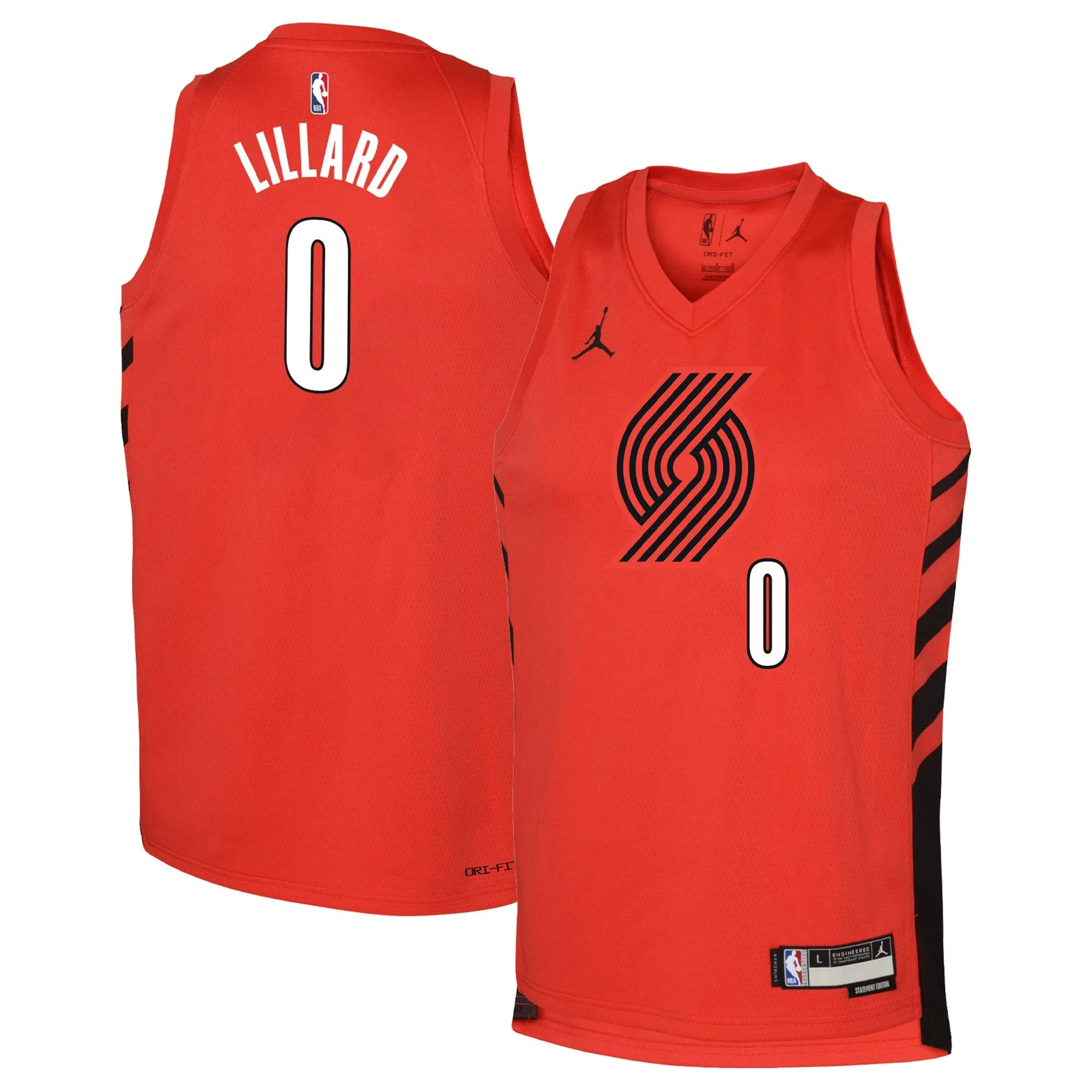 Damian Lillard Portland Trail Blazers Jordan Brand Youth Swingman Jersey - Statement Edition - Red