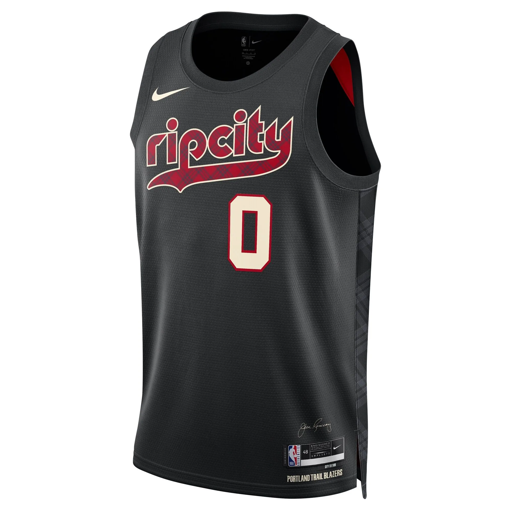 Damian Lillard Portland Trail Blazers  Unisex 2023/24 Swingman Jersey - Black - City Edition