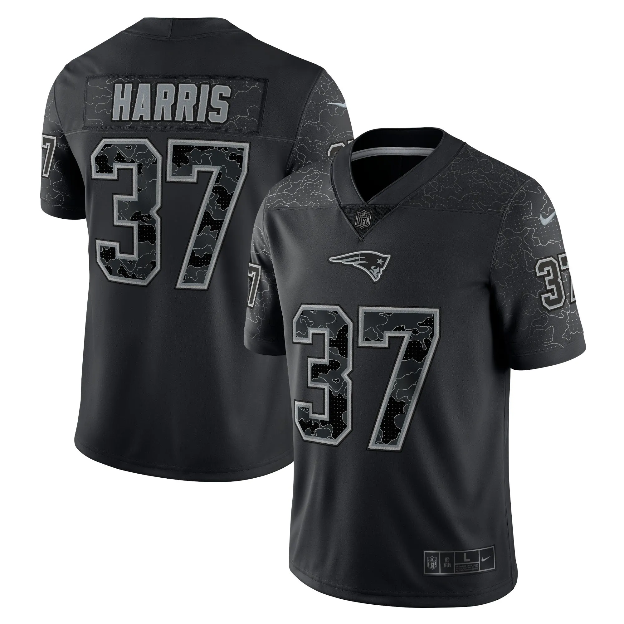 Damien Harris New England Patriots  RFLCTV Limited Jersey - Black