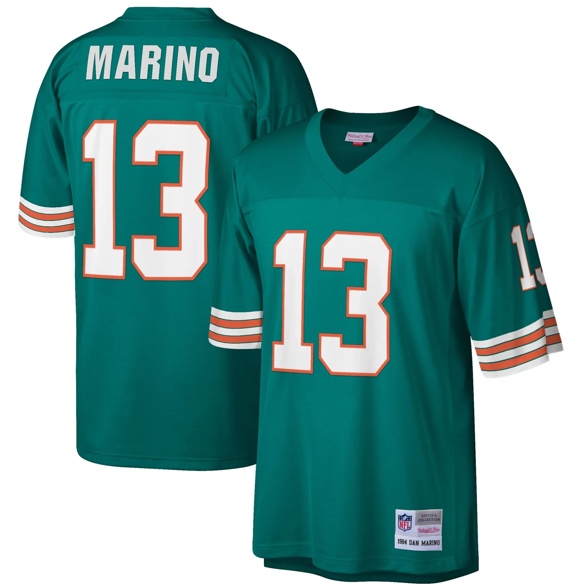 Dan Marino Miami Dolphins Mitchell & Ness Big & Tall 1984 Retired Player Replica Jersey - Aqua