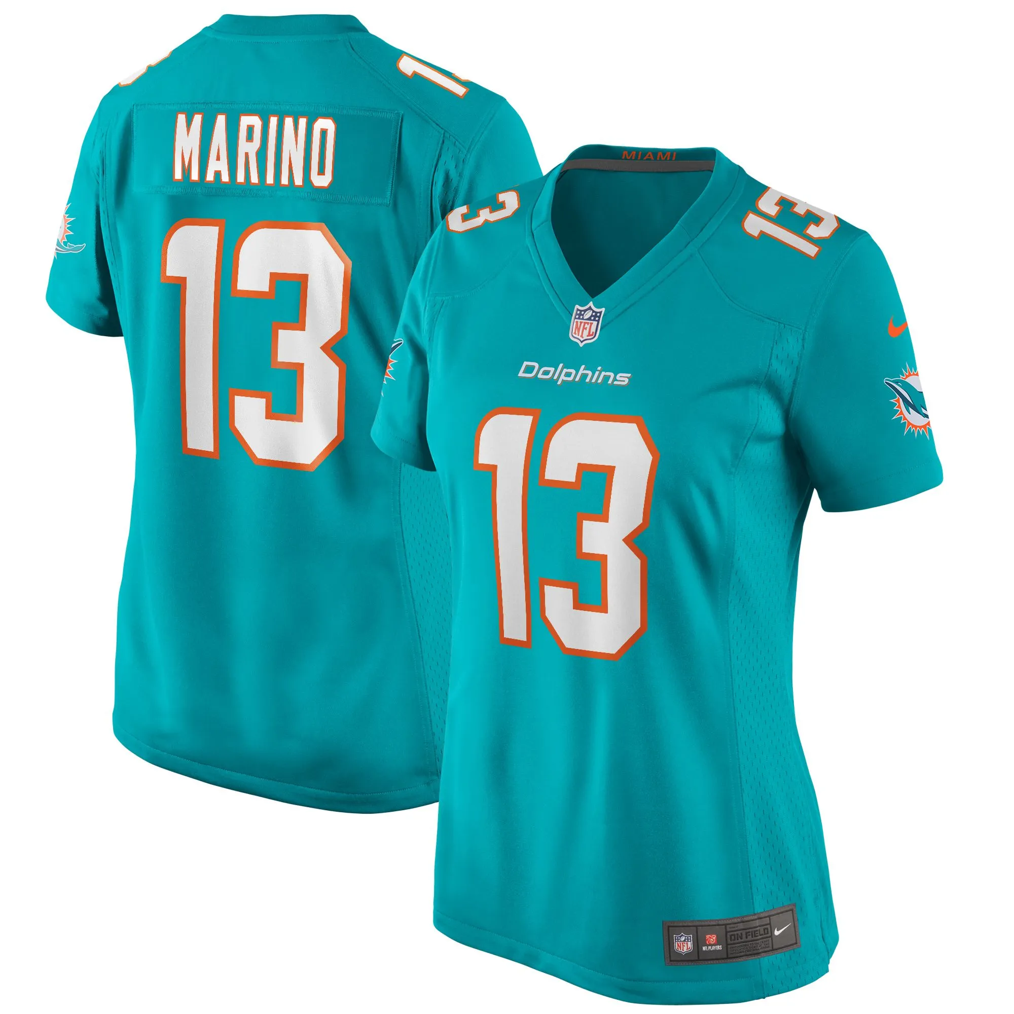 Dan Marino Miami Dolphins  Women's Game Retired Player Jersey - Aqua