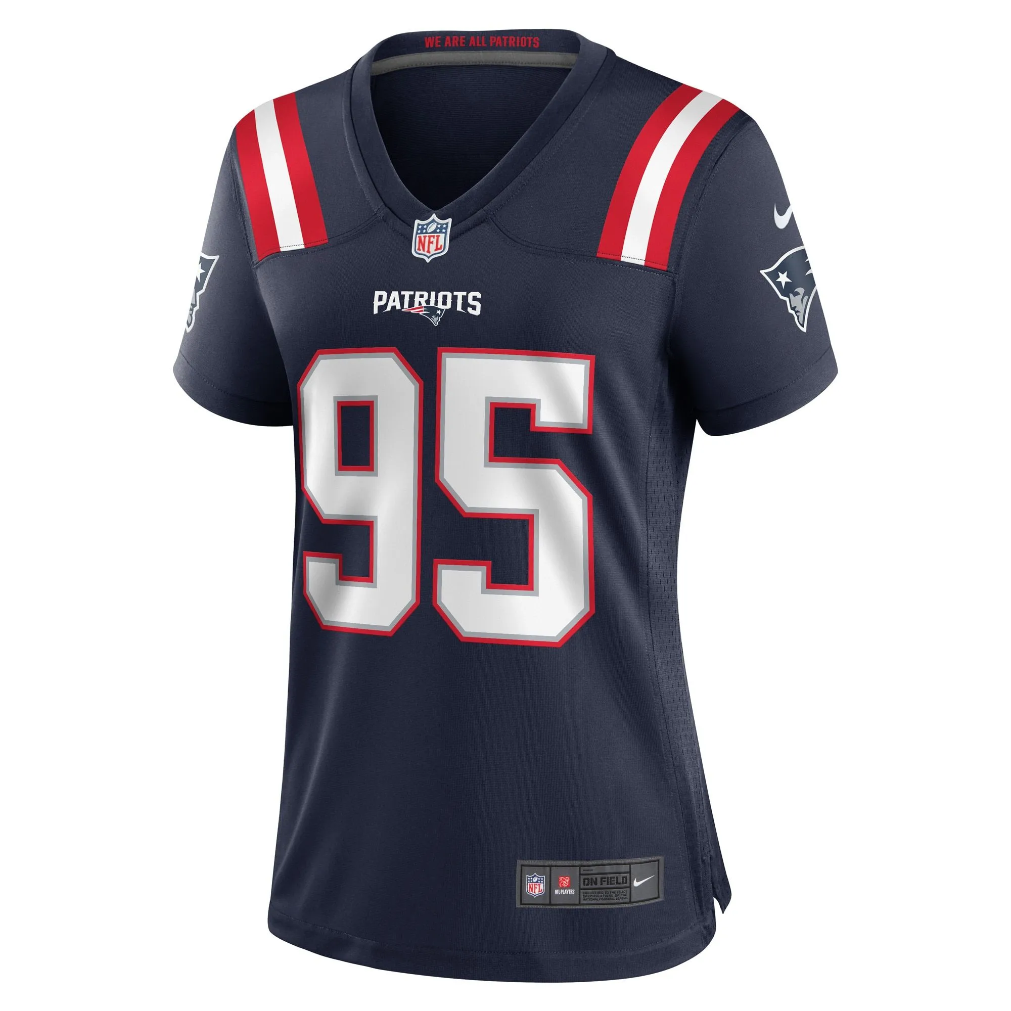 Daniel Ekuale New England Patriots  Women's Game Player Jersey - Navy