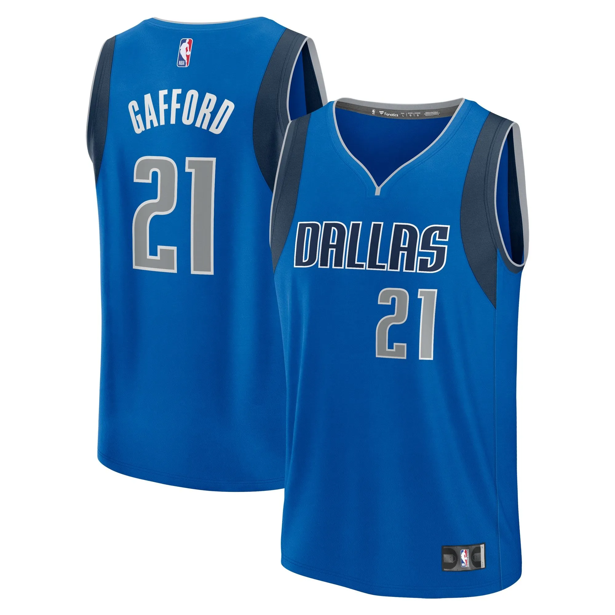 Daniel Gafford Dallas Mavericks Fanatics Branded Fast Break Player Jersey - Icon Edition - Blue