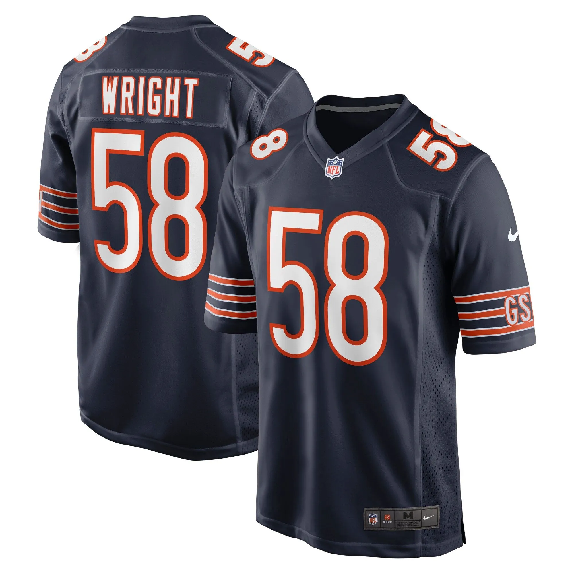 Darnell Wright Chicago Bears  2023 NFL Draft First Round Pick Game Jersey - Navy