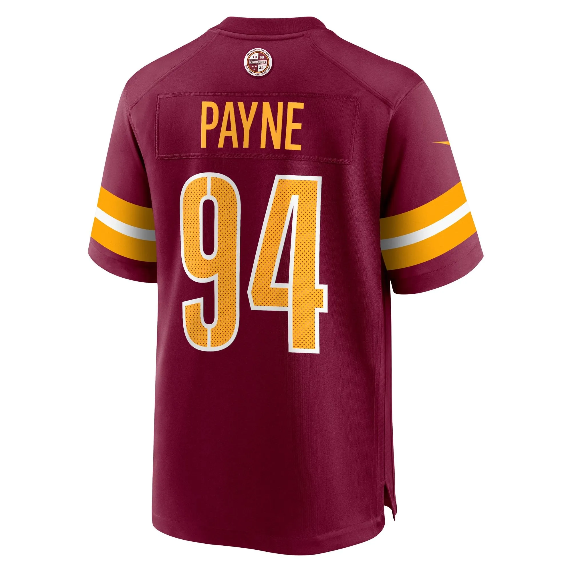 Daron Payne Washington Commanders  Player Game Jersey - Burgundy