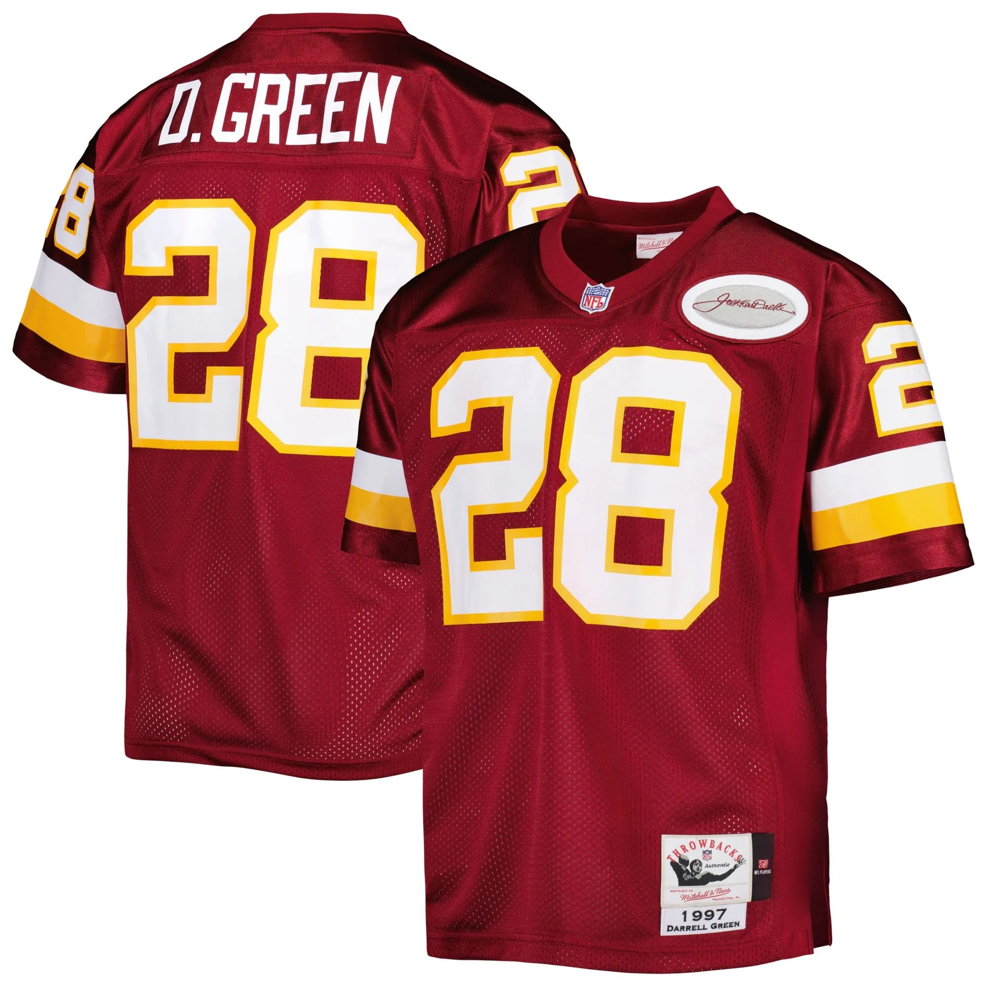 Darrell Green Washington Football Team 1997 Mitchell & Ness  Throwback Retired Player Jersey - Burgundy