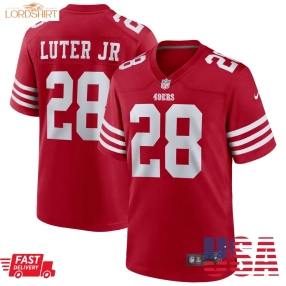 Darrell Luter Jr San Francisco 49Ers   Game Jersey    Scarlet