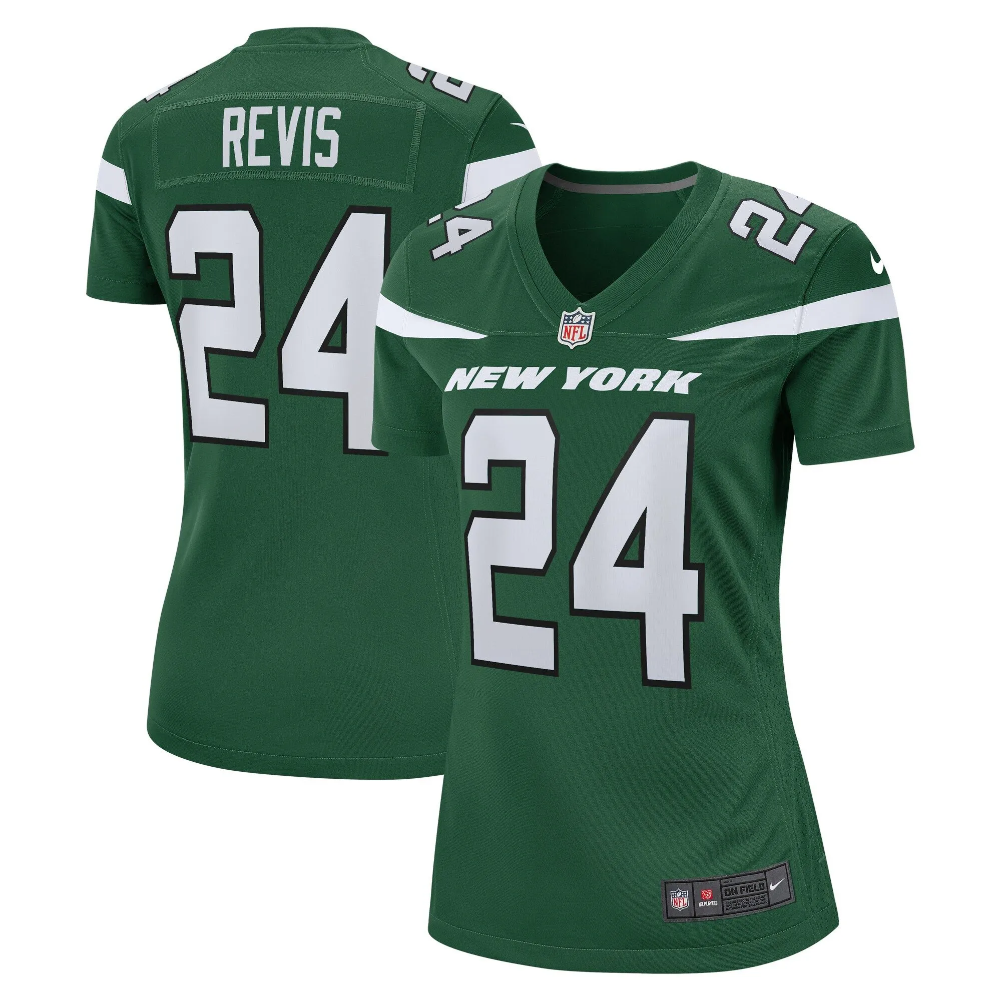 Darrelle Revis New York Jets  Women's Retired Player Game Jersey - Gotham Green