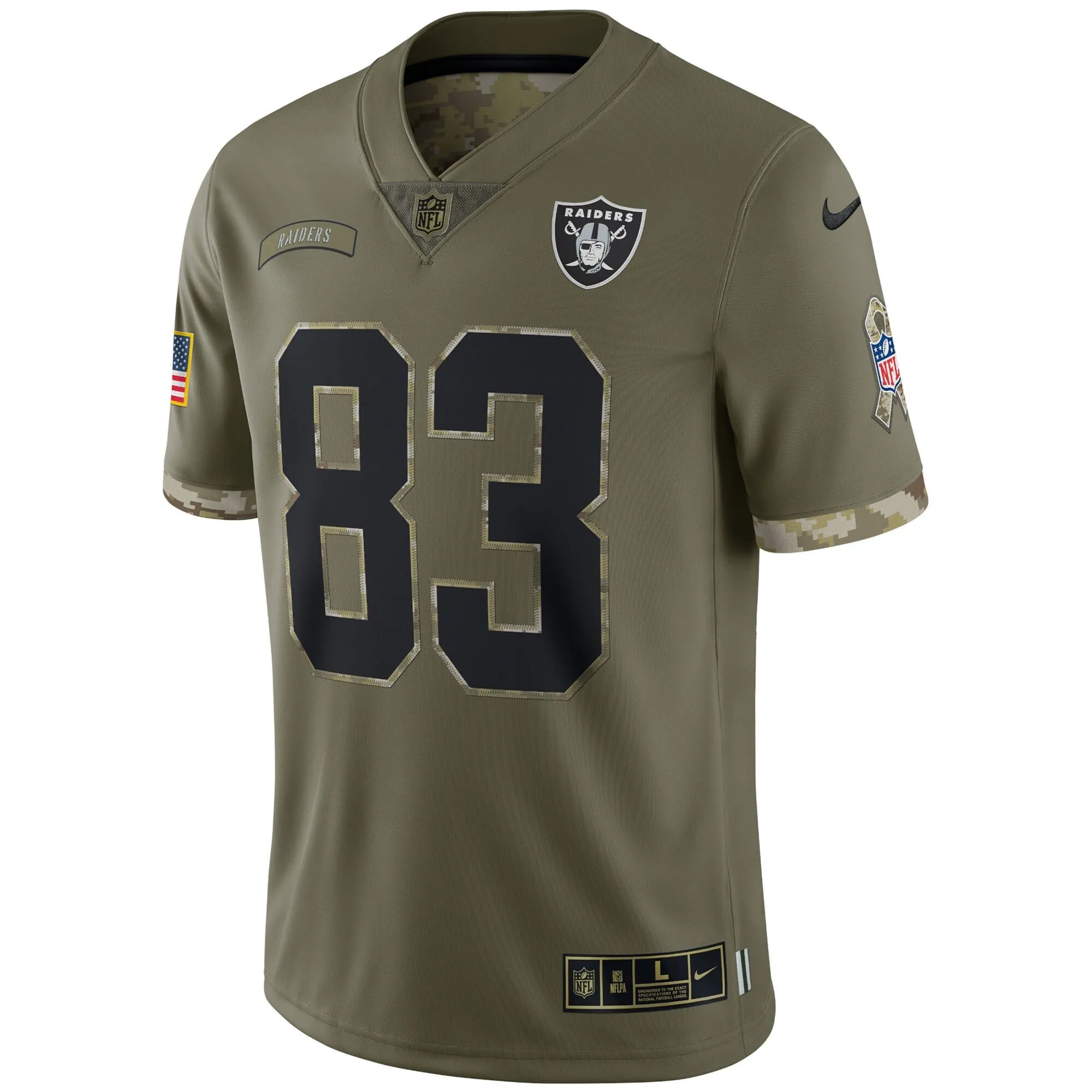 Darren Waller Las Vegas Raiders  2022 Salute To Service Limited Jersey - Olive