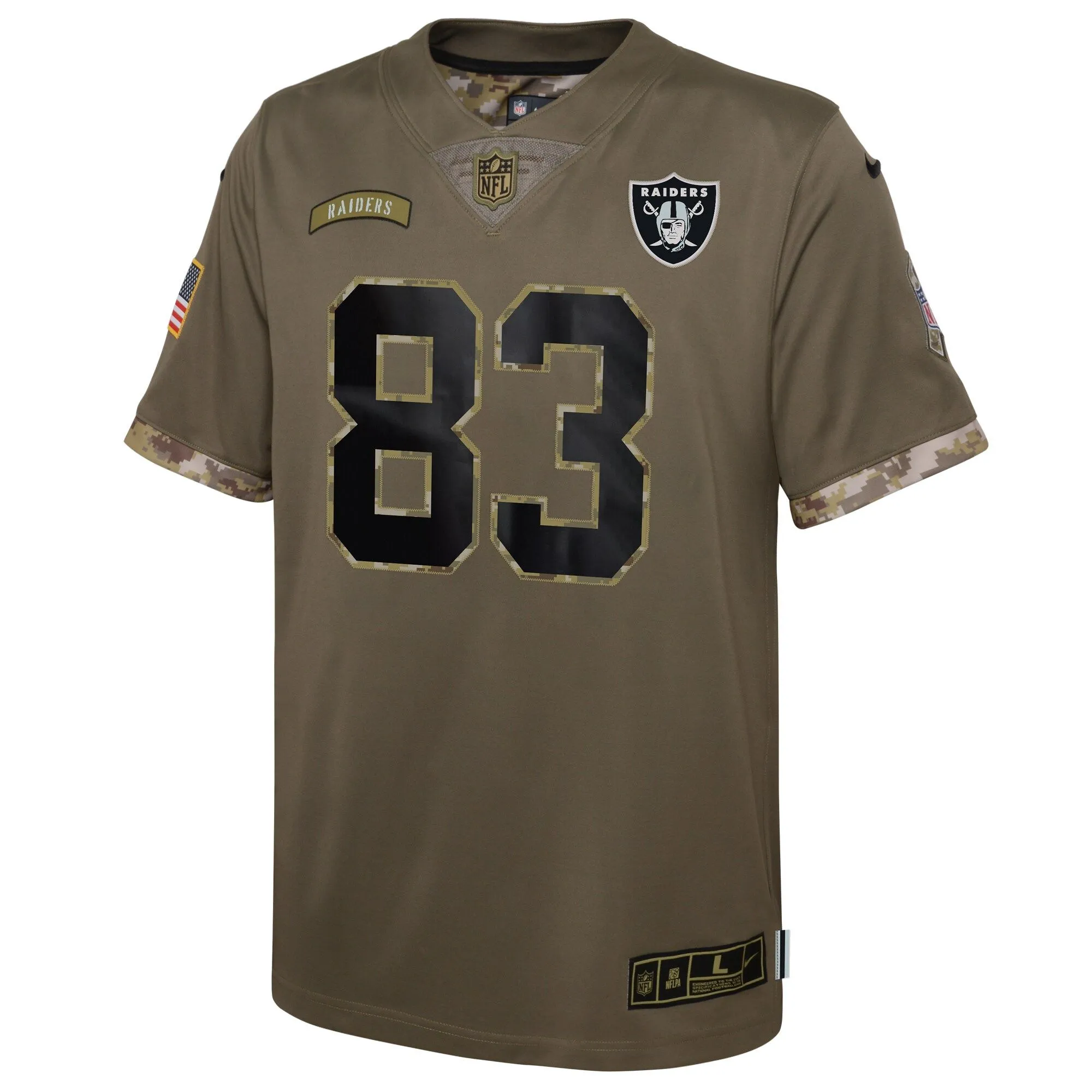 Darren Waller Las Vegas Raiders  Youth 2022 Salute To Service Player Limited Jersey - Olive