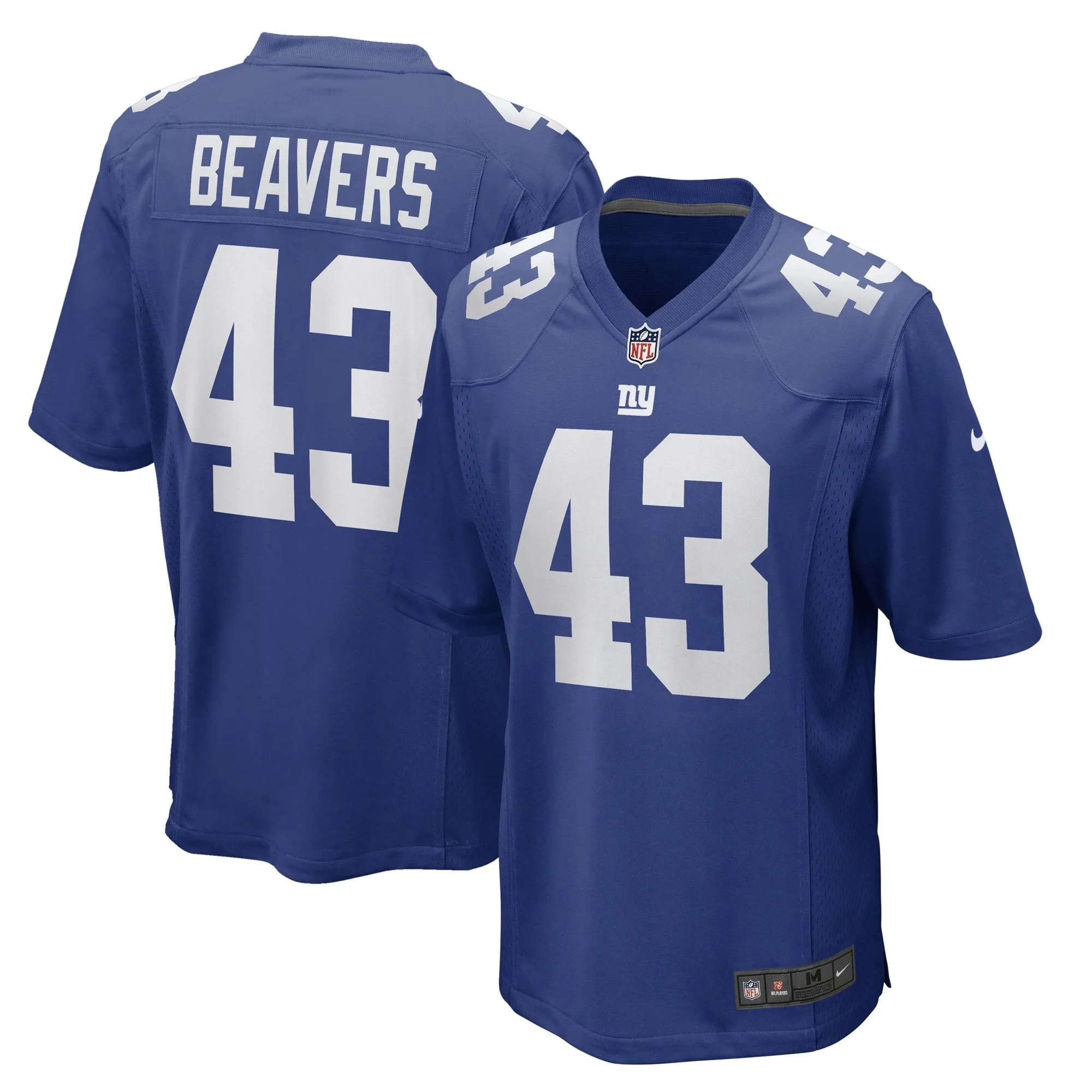 Darrian Beavers New York Giants  Game Player Jersey - Royal