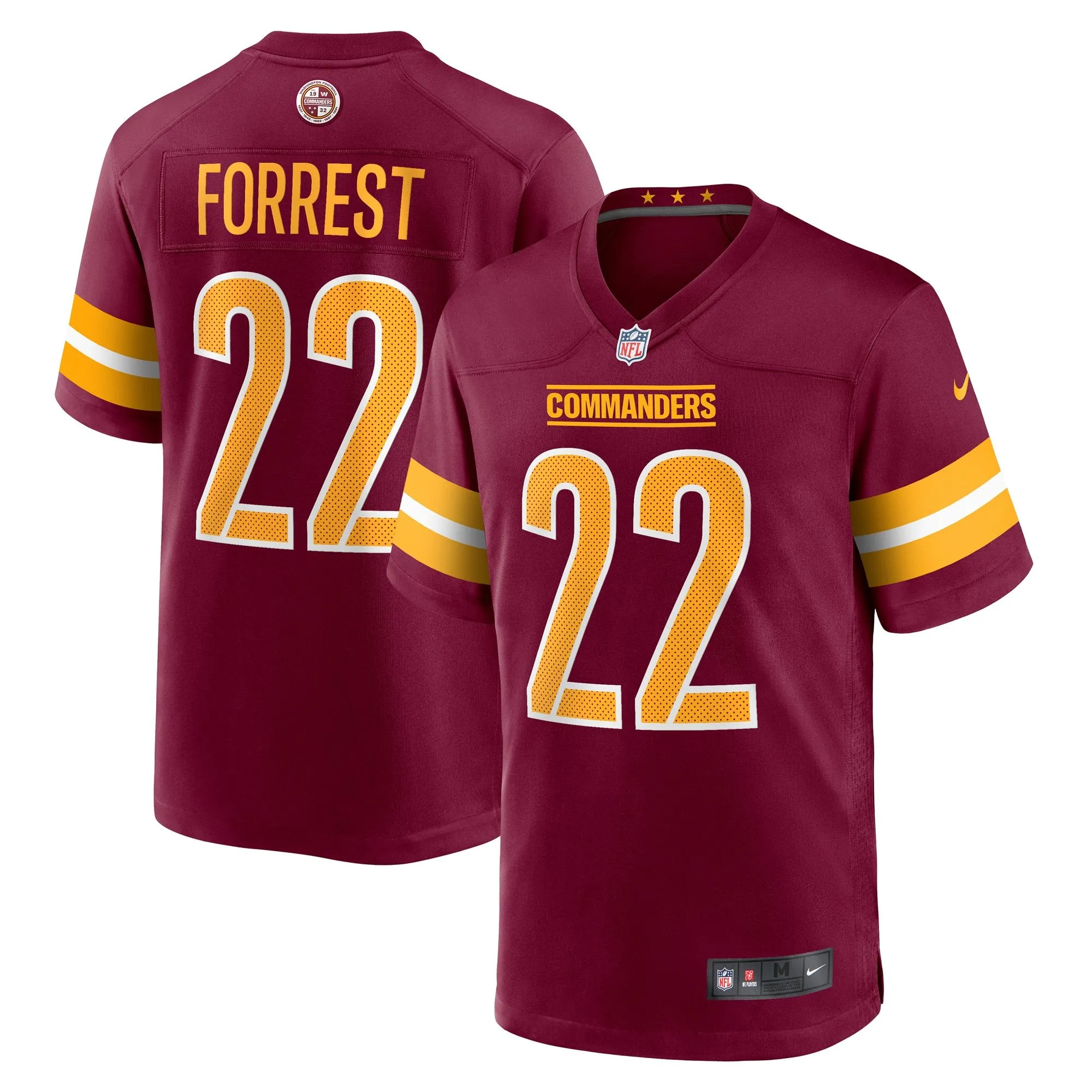 Darrick Forrest Washington Commanders  Game Player Jersey - Burgundy