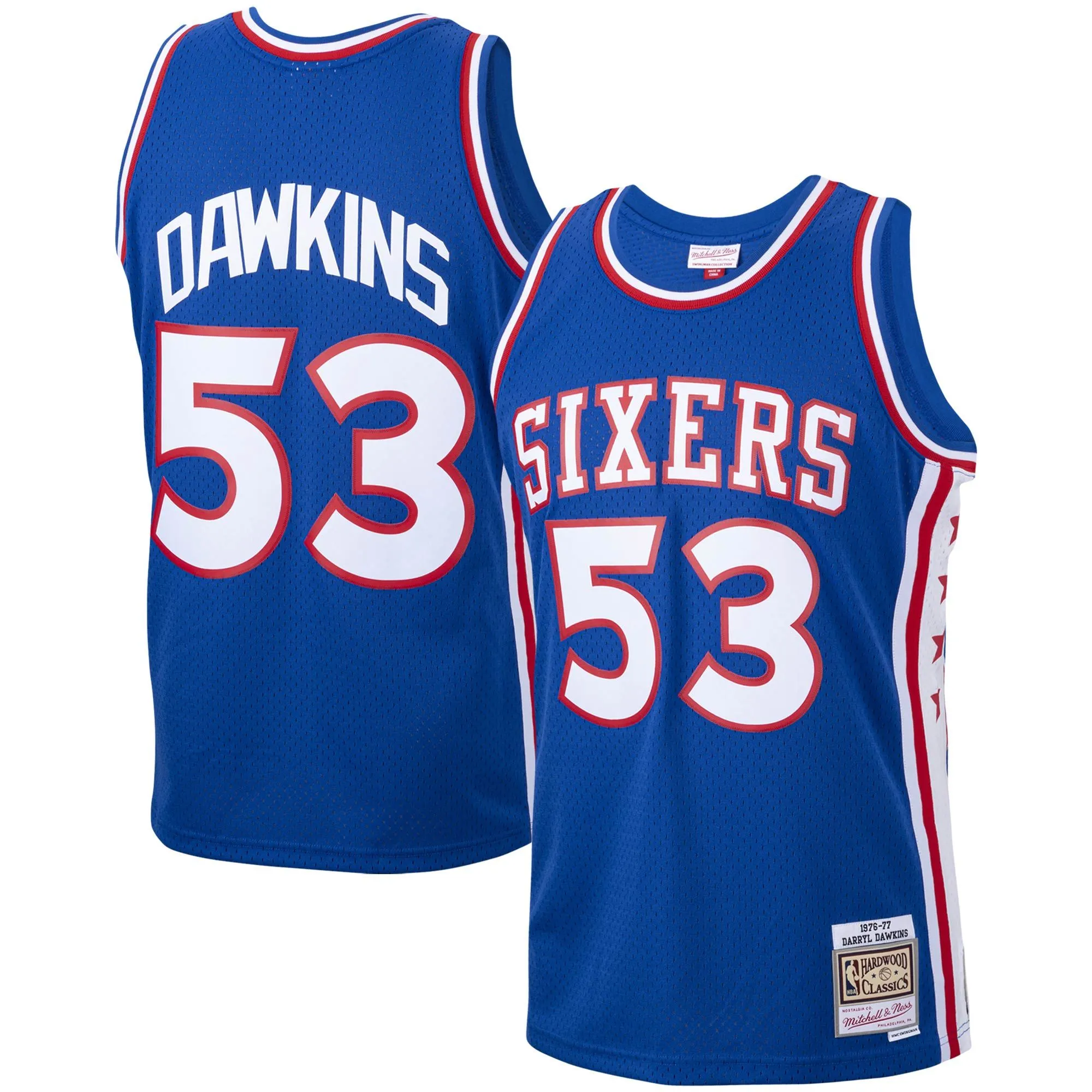 Darryl Dawkins Philadelphia 76ers Mitchell & Ness 1976/77 Hardwood Classics Swingman Jersey - Royal