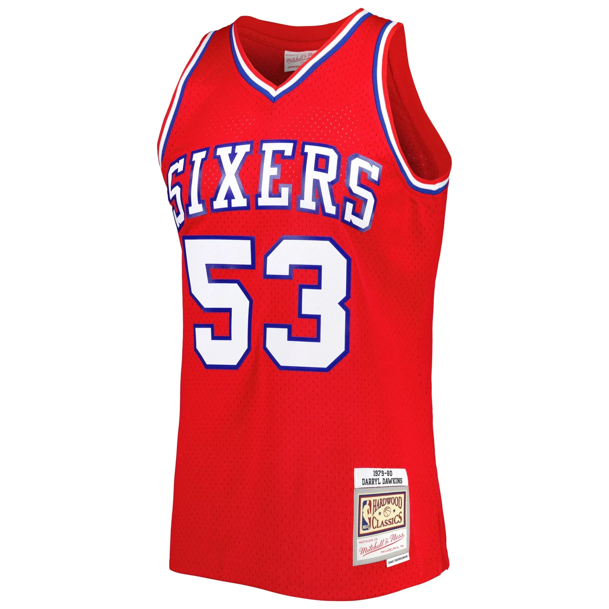 Darryl Dawkins Philadelphia 76ers Mitchell & Ness Hardwood Classics 1979/80 Swingman Jersey - Red