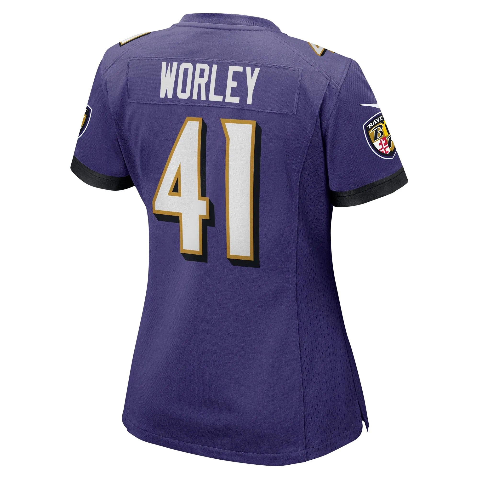 Daryl Worley Baltimore Ravens  Women's Game Player Jersey - Purple