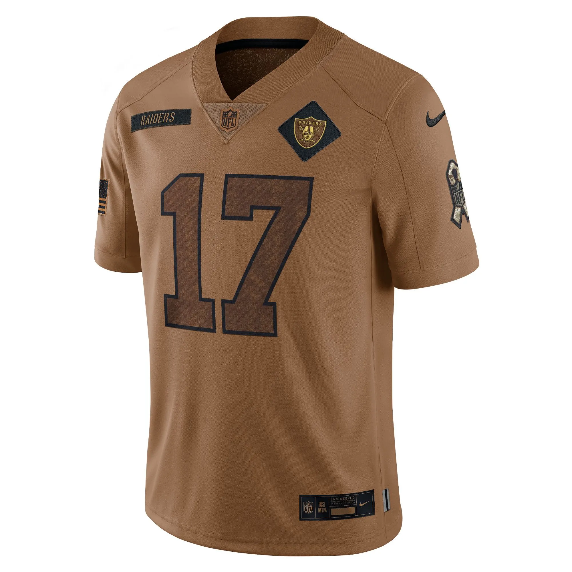 Davante Adams Las Vegas Raiders  2023 Salute To Service Limited Jersey - Brown