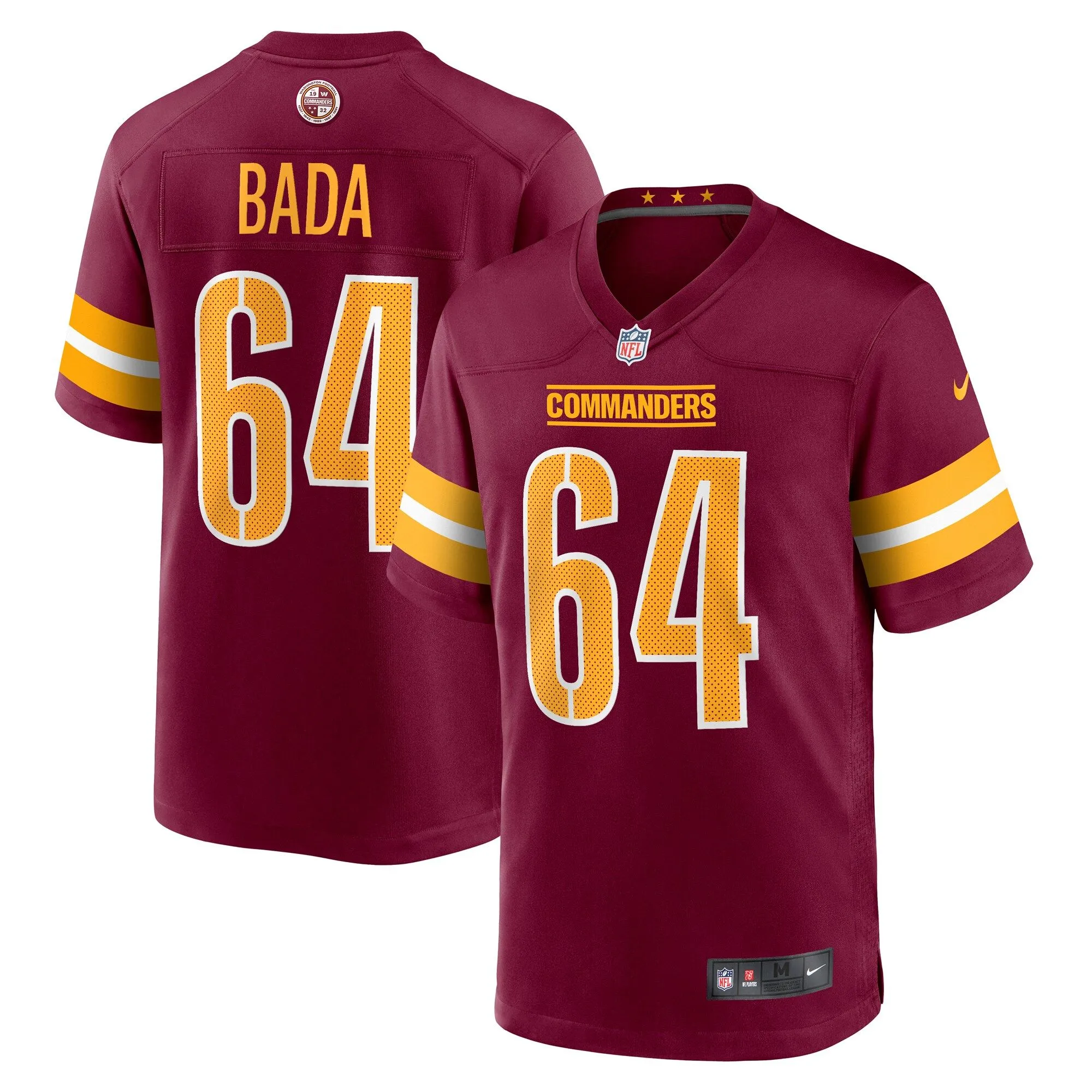 David Bada Washington Commanders   Game Jersey -  Burgundy