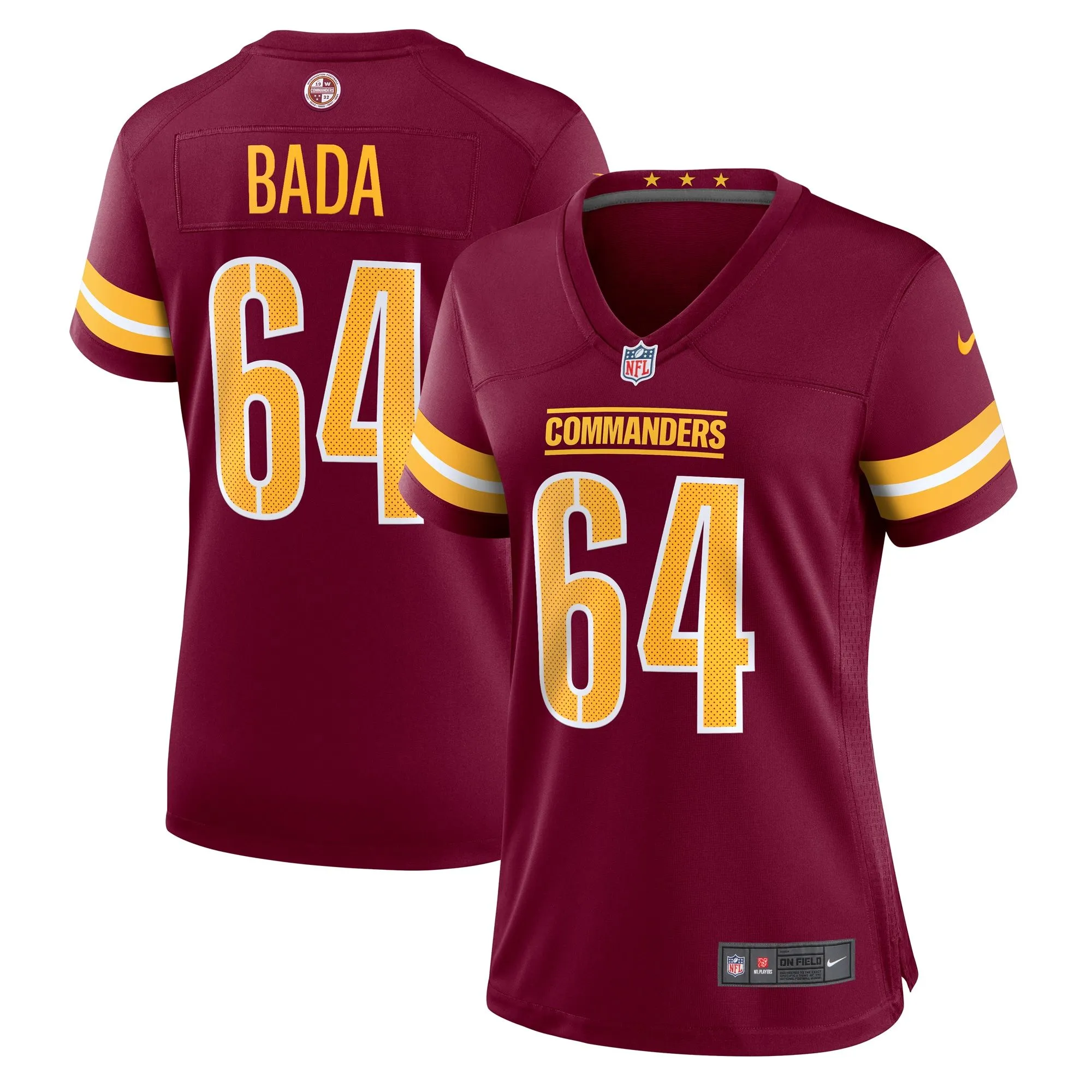 David Bada Washington Commanders  Women's  Game Jersey -  Burgundy