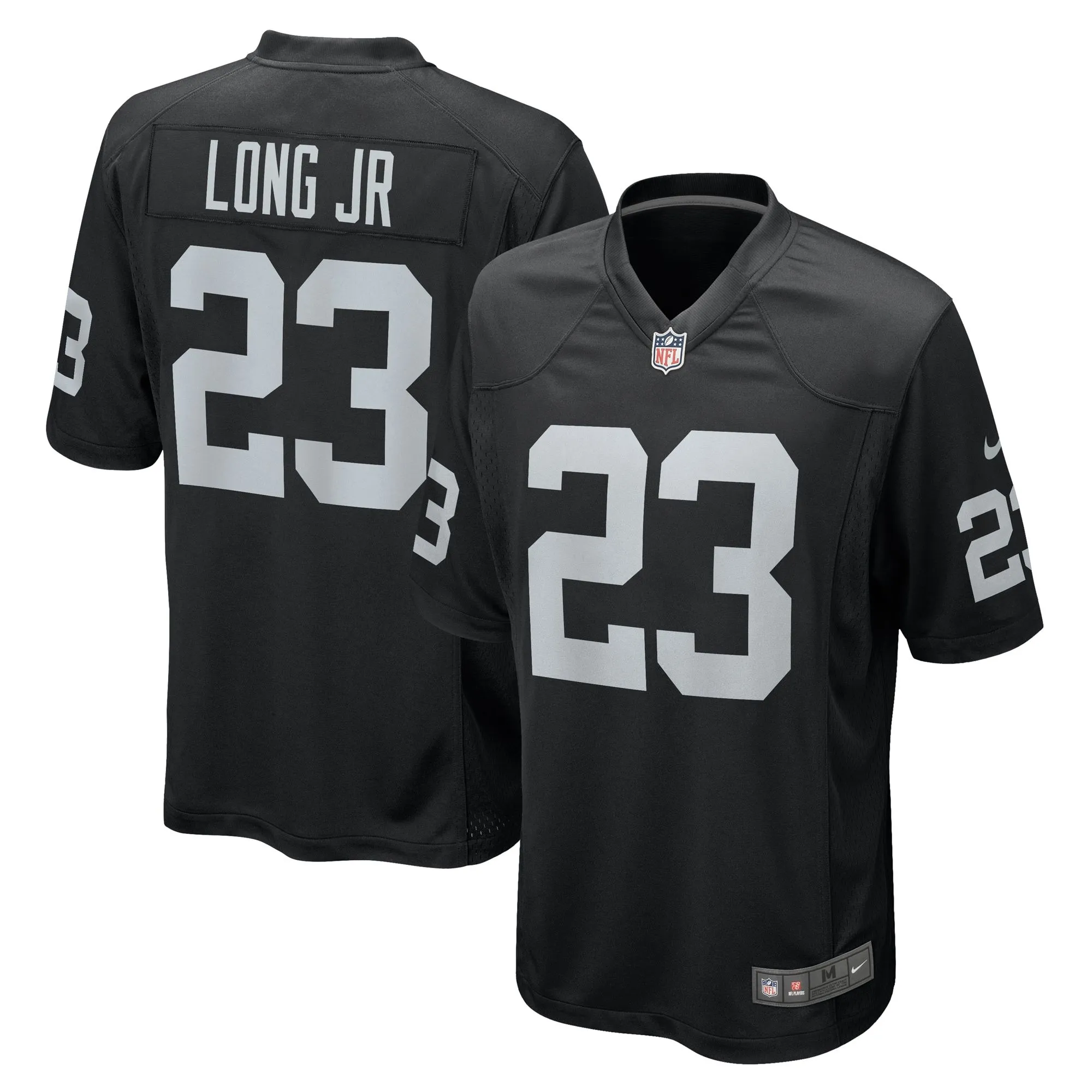 David Long Jr. Las Vegas Raiders  Team Game Jersey -  Black