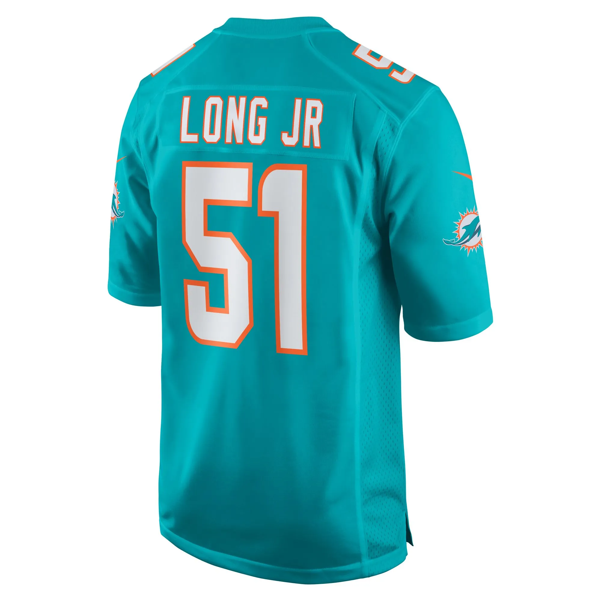 David Long Jr. Miami Dolphins  Game Jersey - Aqua