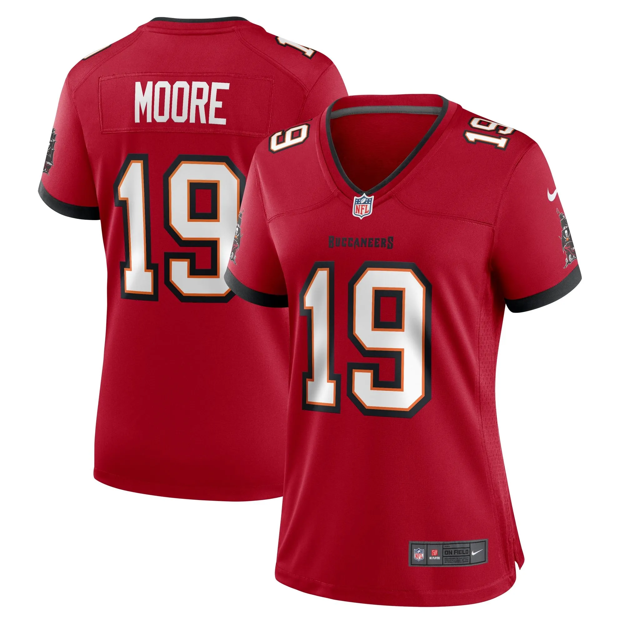 David Moore Tampa Bay Buccaneers  Women's  Game Jersey -  Red