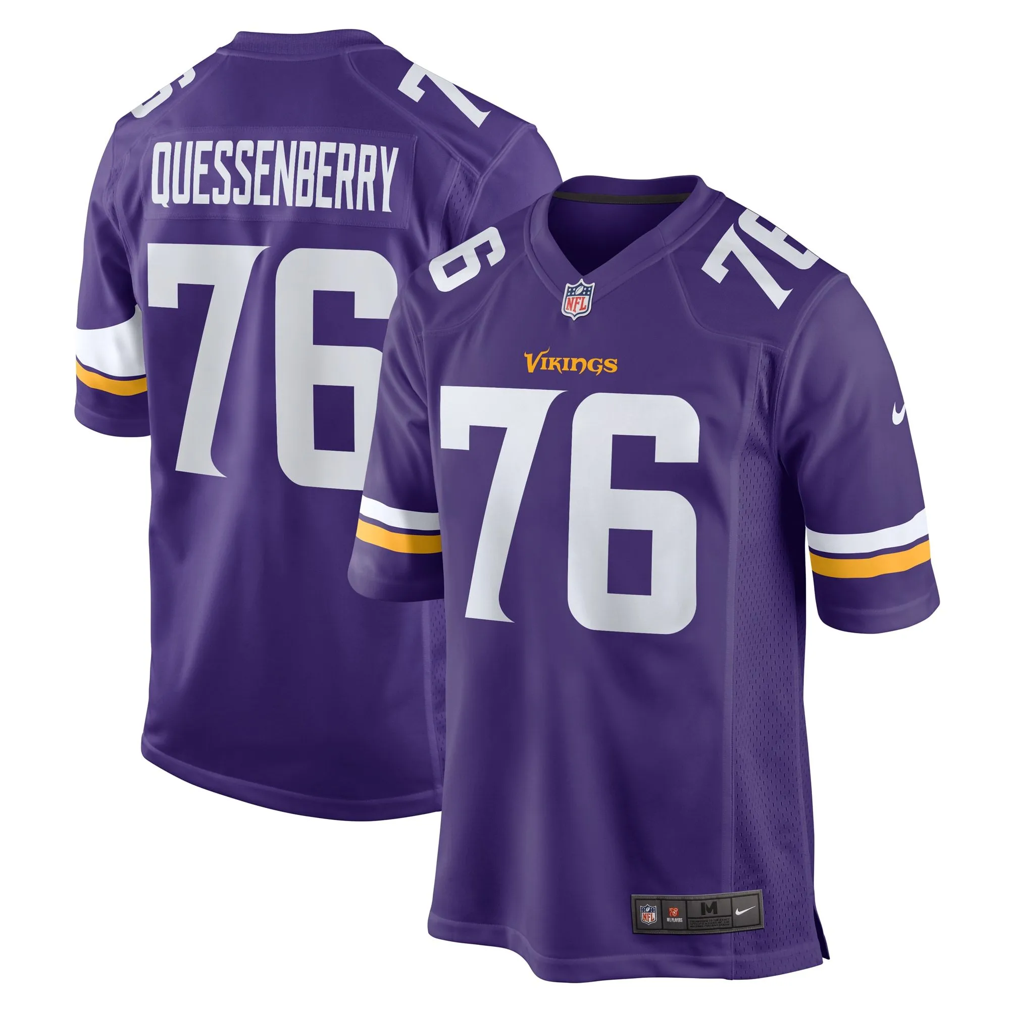 David Quessenberry Minnesota Vikings  Team Game Jersey -  Purple