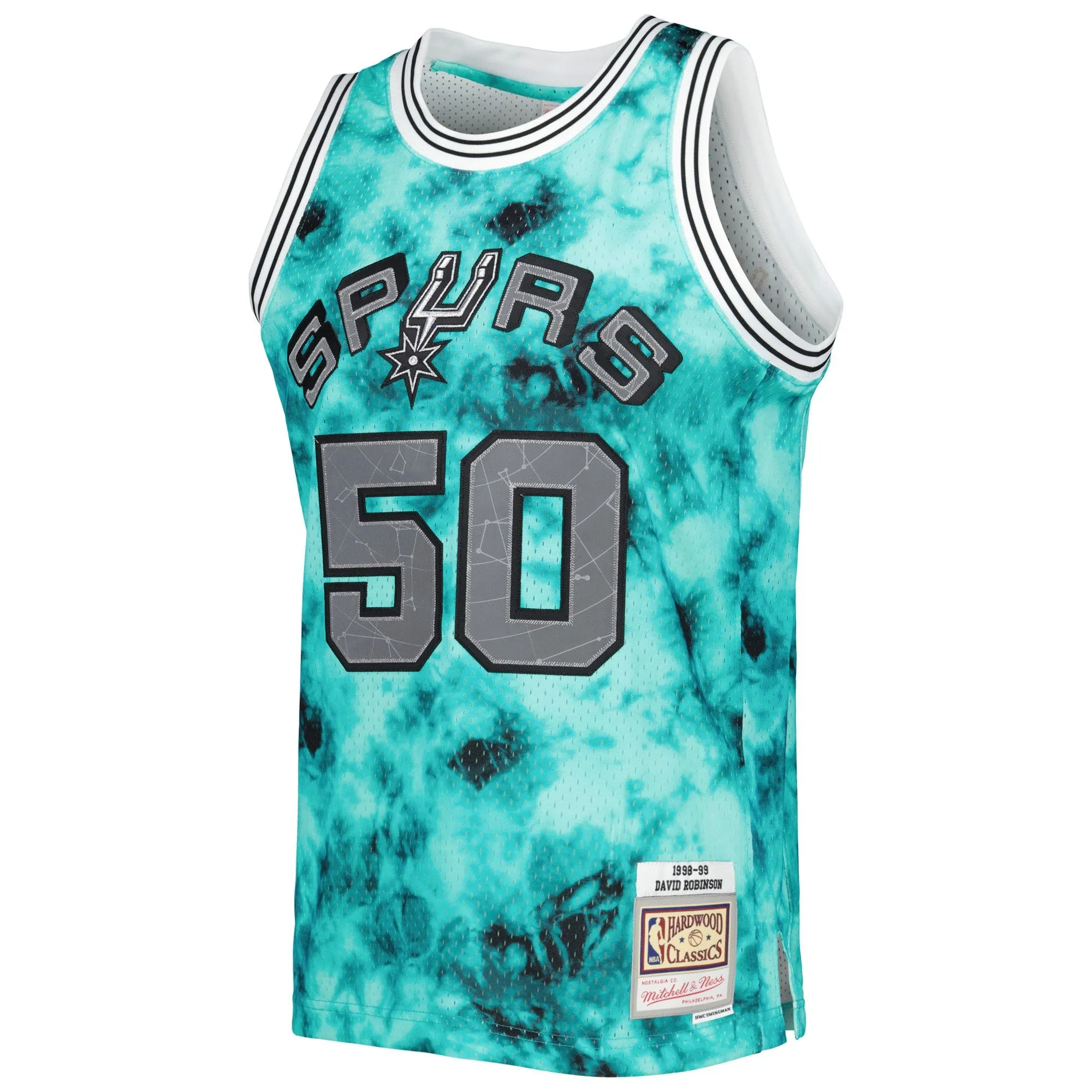 David Robinson San Antonio Spurs Mitchell & Ness 1998/99 Galaxy Swingman Jersey - Teal