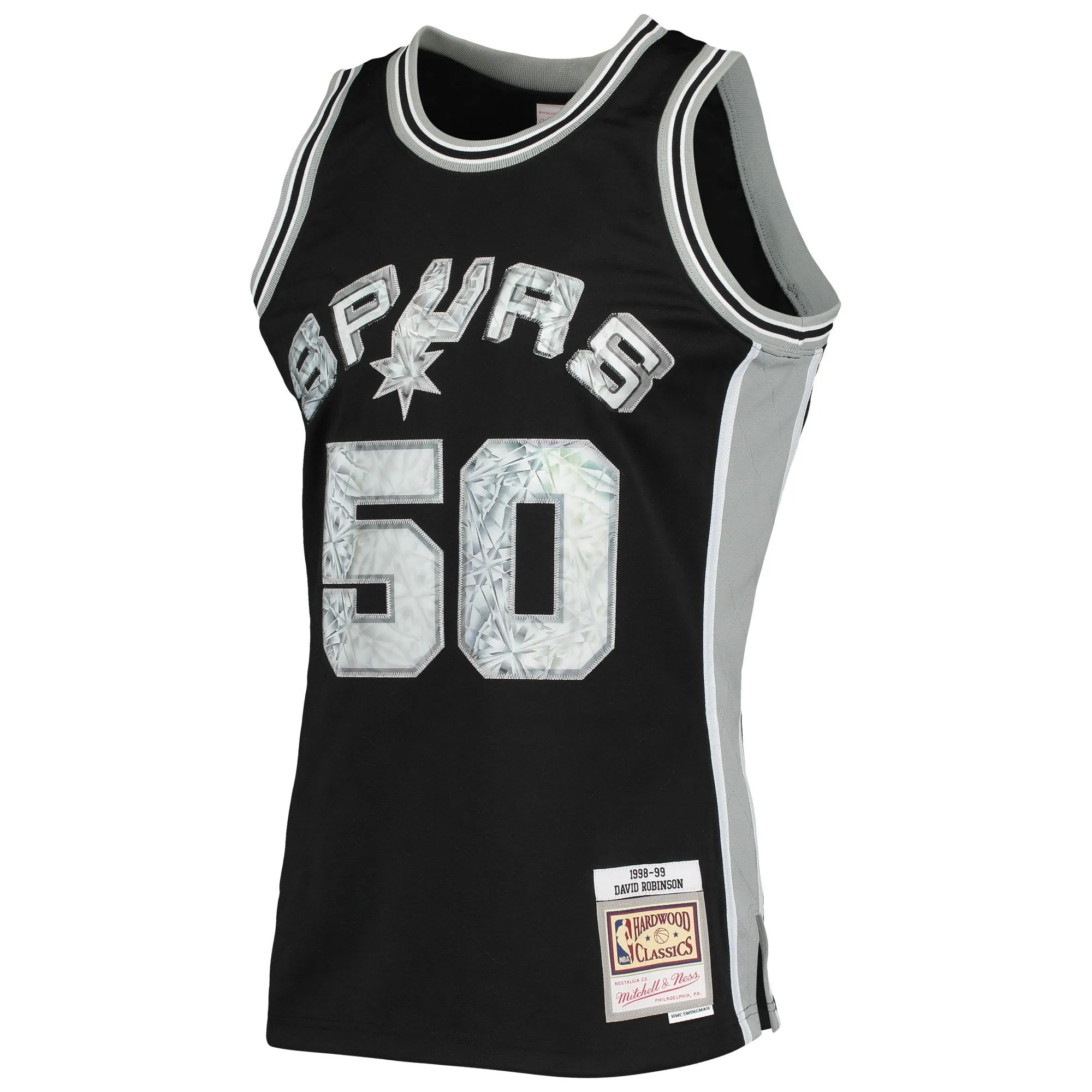 David Robinson San Antonio Spurs Mitchell & Ness 1998/99 Hardwood Classics NBA 75th Anniversary Diamond Swingman Jersey - Black