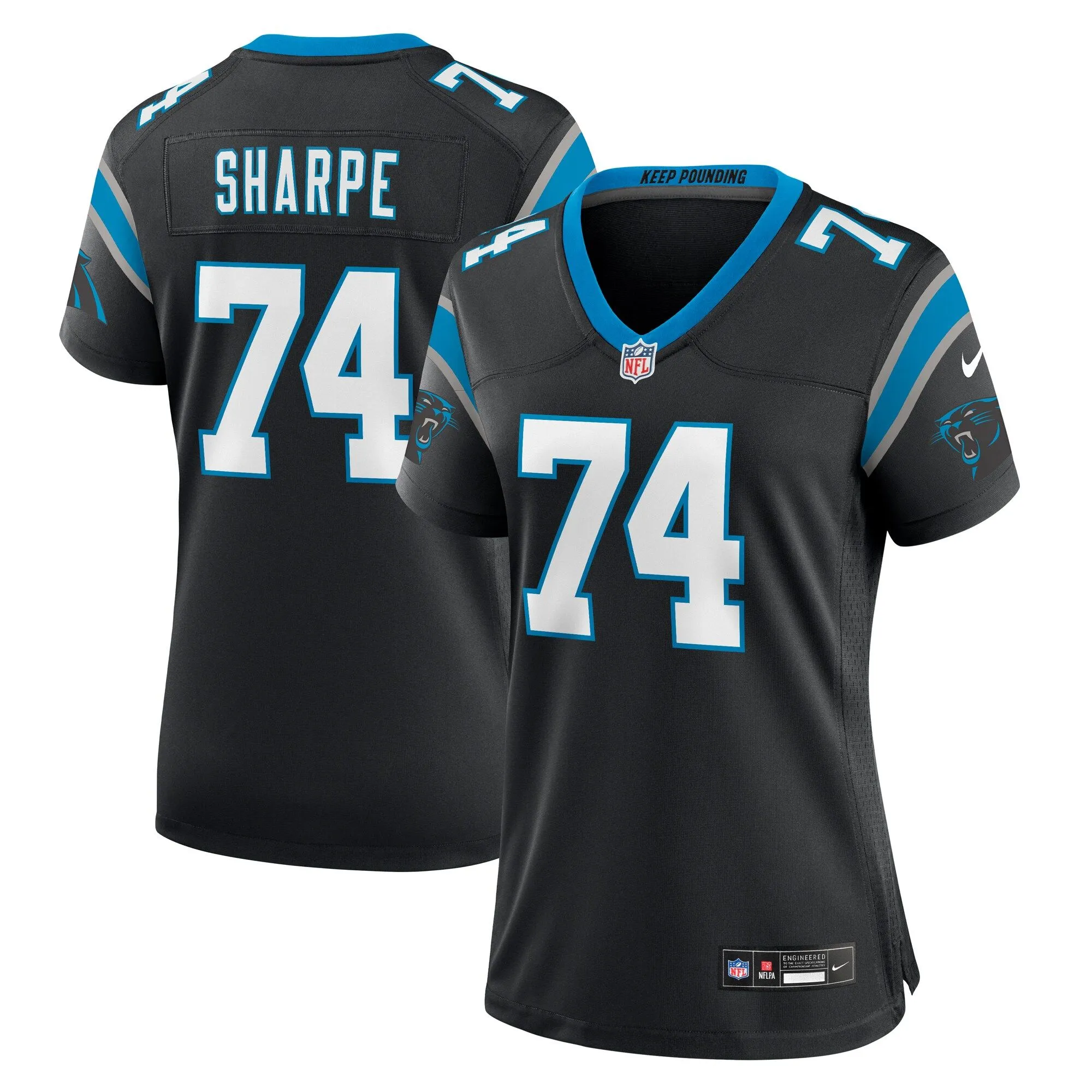 David Sharpe Carolina Panthers  Women's Team Game Jersey -  Black