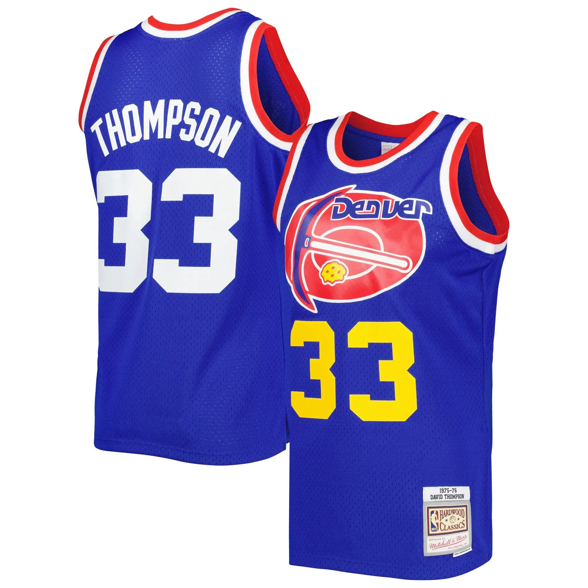 David Thompson Denver Nuggets Mitchell & Ness Hardwood Classics 1975/76 Swingman Jersey - Royal