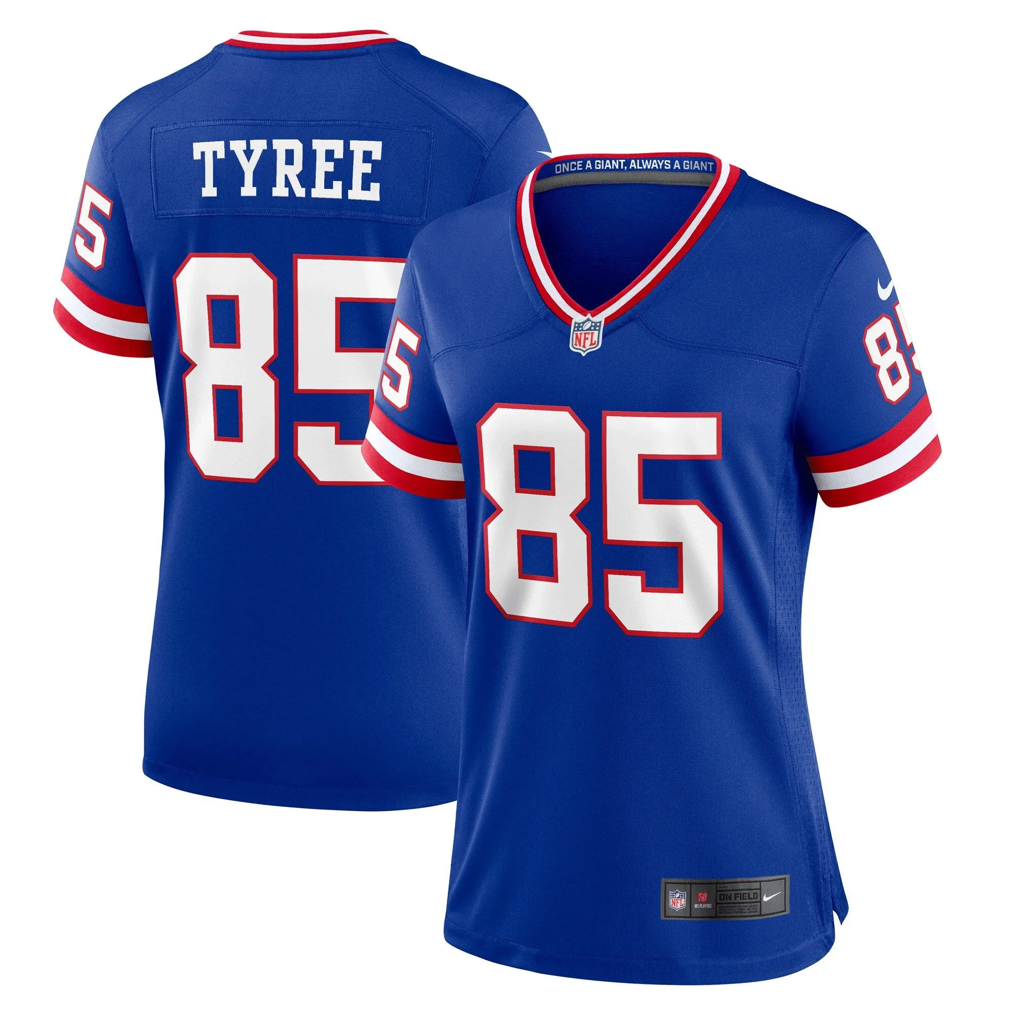 David Tyree New York Giants  Women's Classic Retired Player Game Jersey - Royal