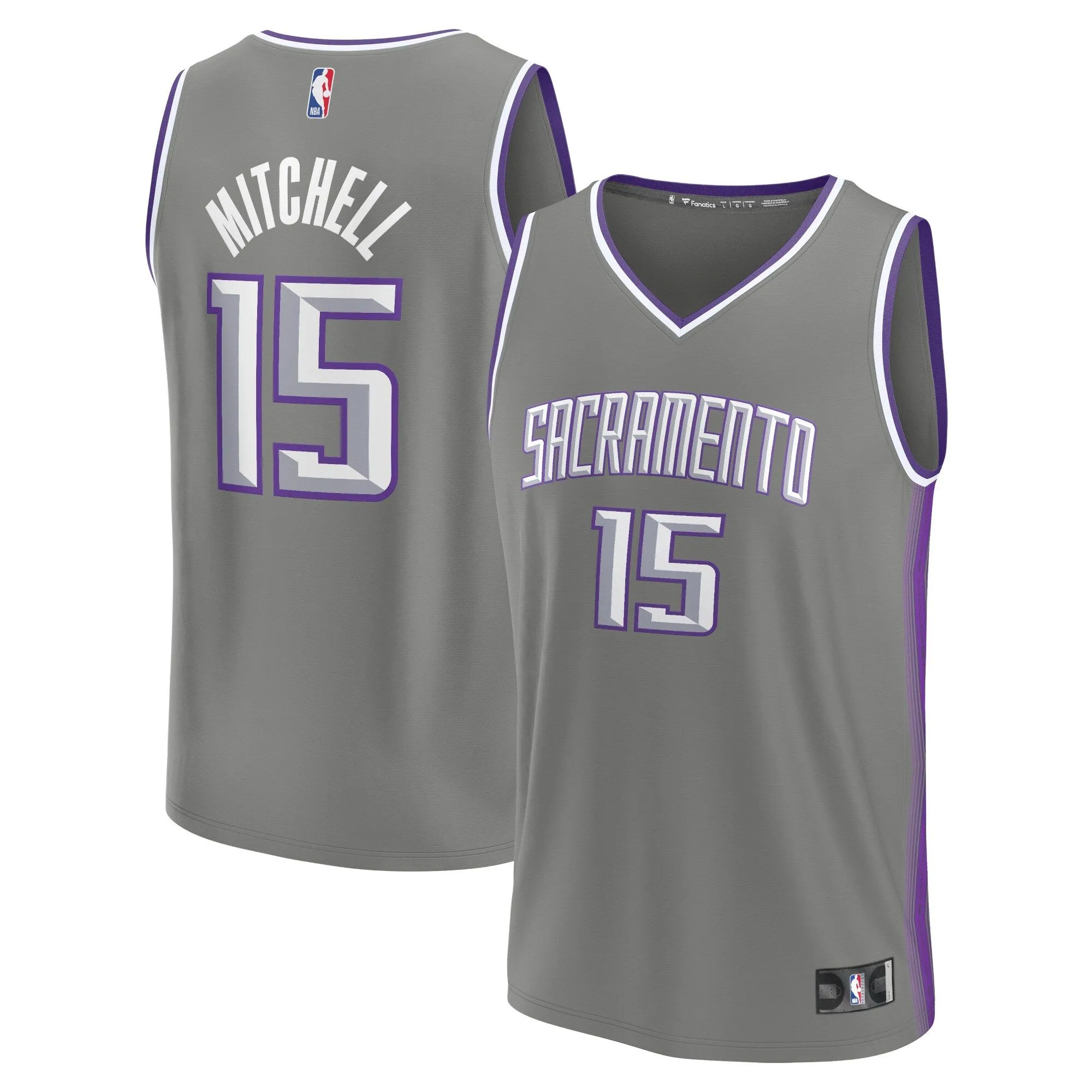 Davion Mitchell Sacramento Kings Fanatics Branded Fastbreak Jersey - City Edition - Gray