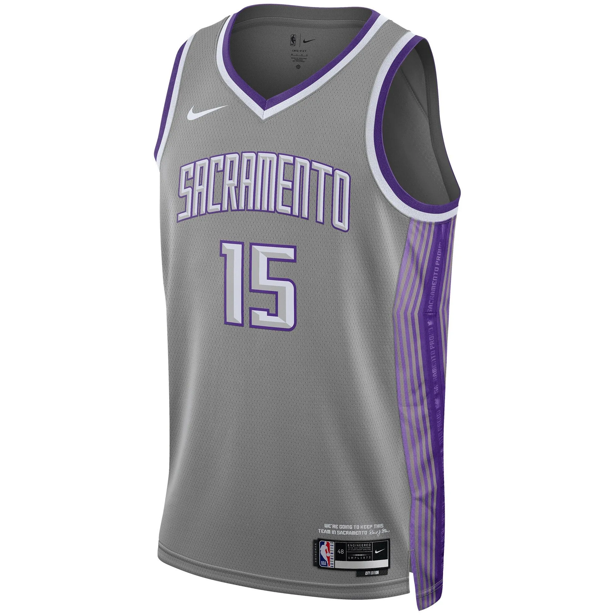 Davion Mitchell Sacramento Kings  Unisex 2022/23 Swingman Jersey - City Edition - Anthracite