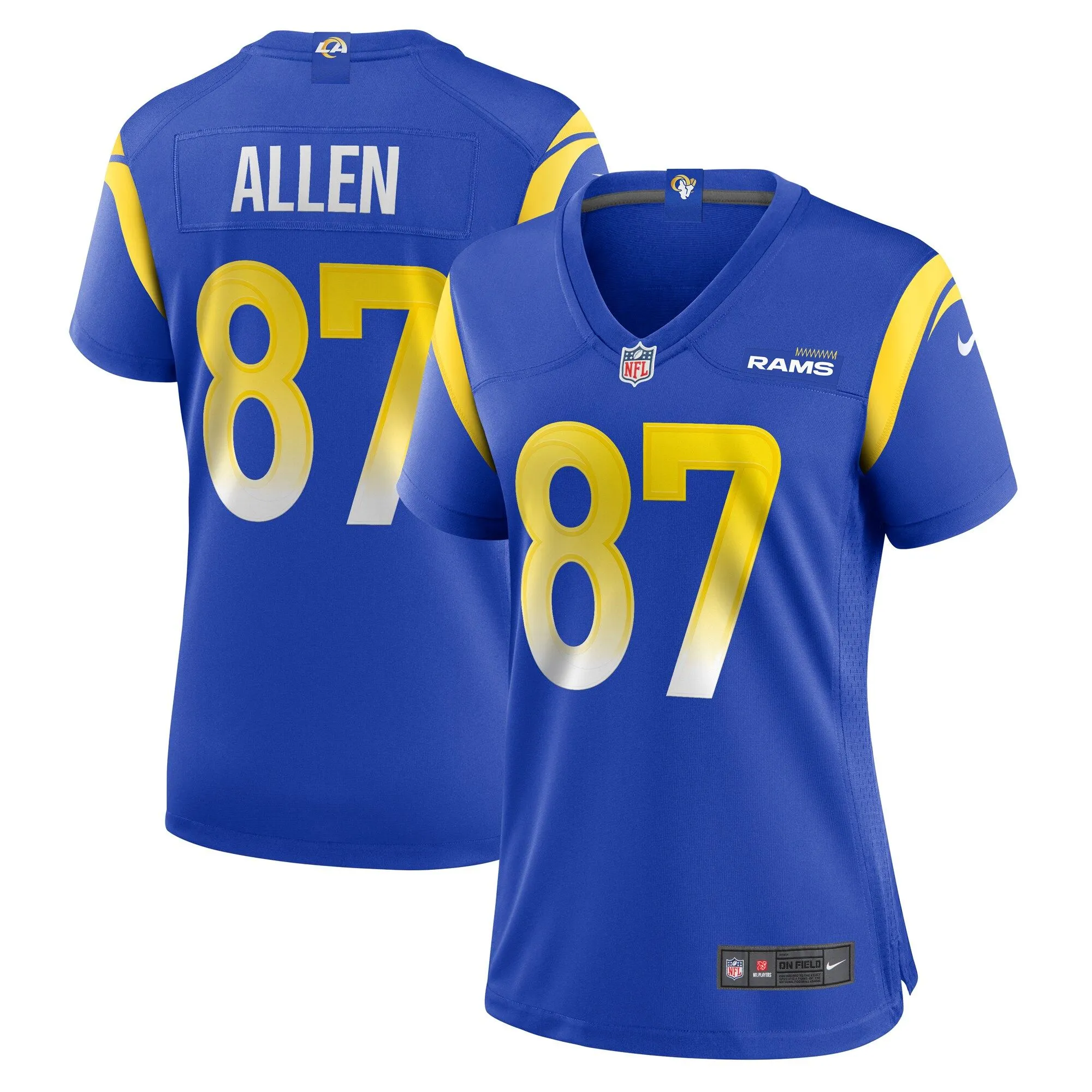 Davis Allen Los Angeles Rams  Women's Home Game Jersey - Royal