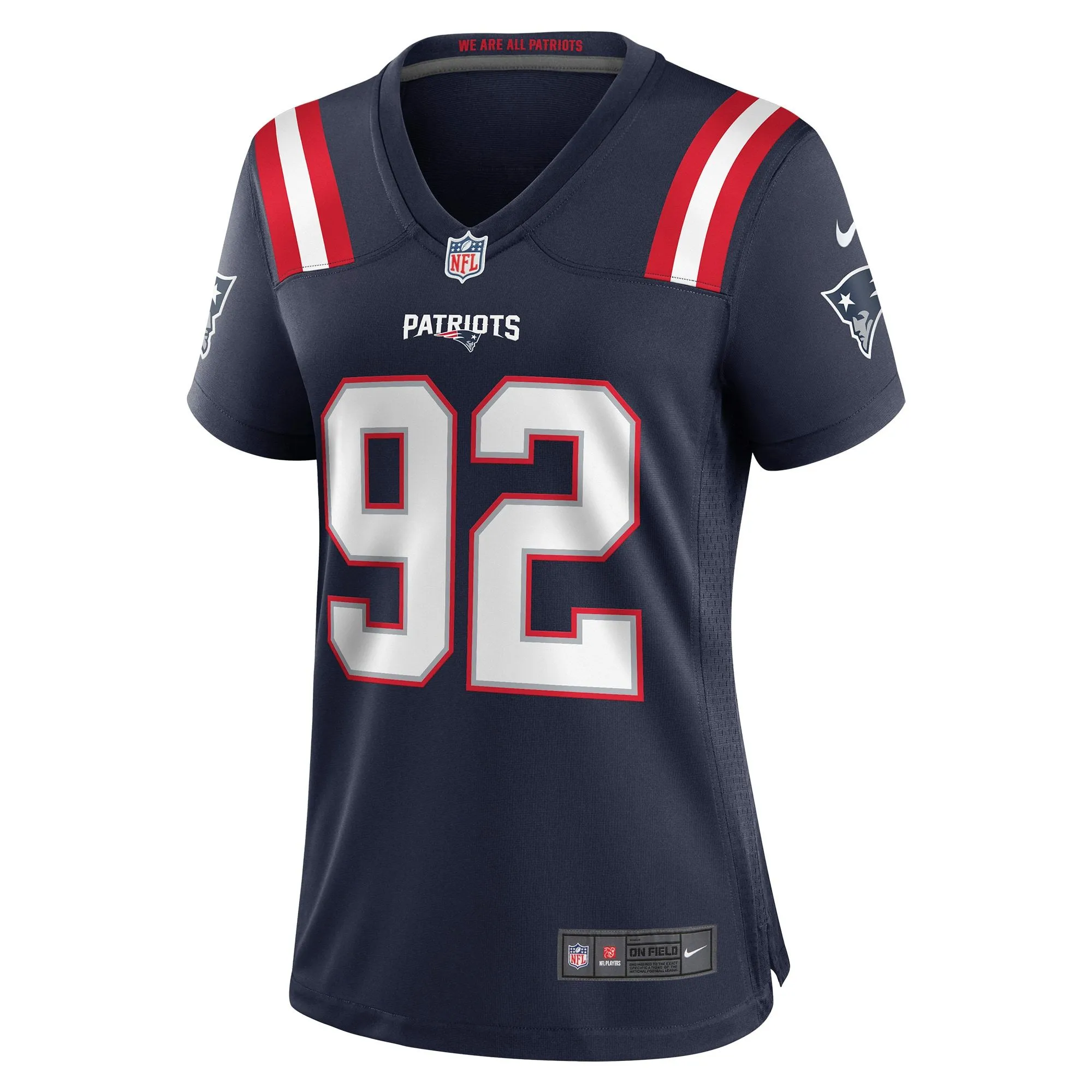 Davon Godchaux New England Patriots  Women's Game Jersey - Navy