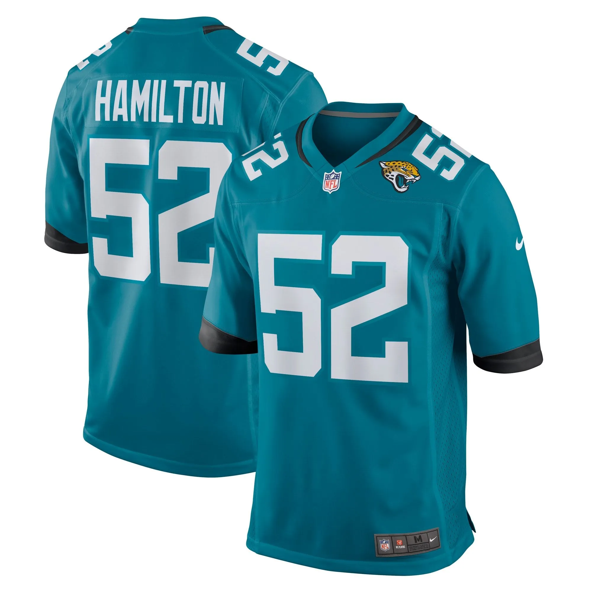 DaVon Hamilton Jacksonville Jaguars  Game Jersey - Teal