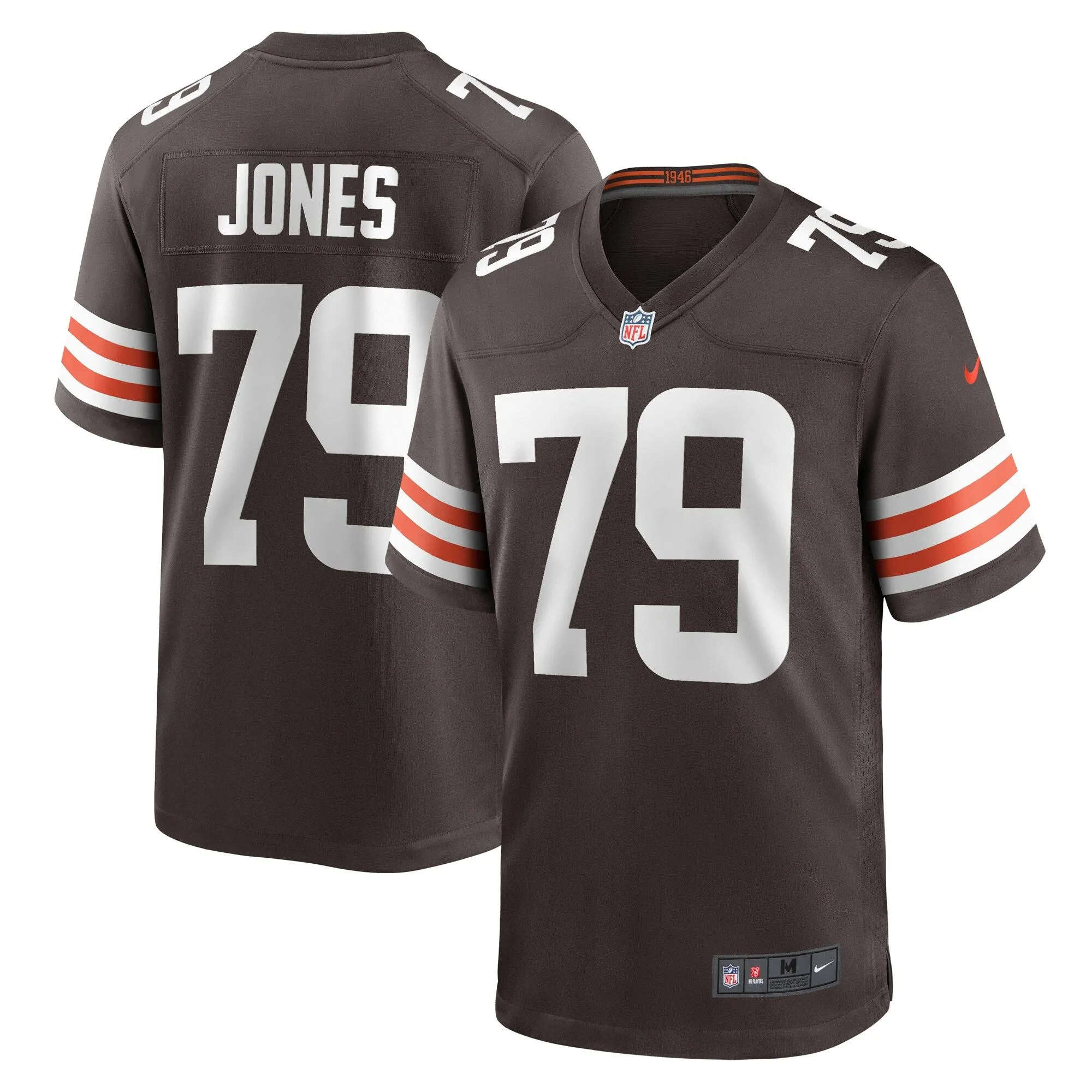 Dawand Jones Cleveland Browns  Team Game Jersey -  Brown