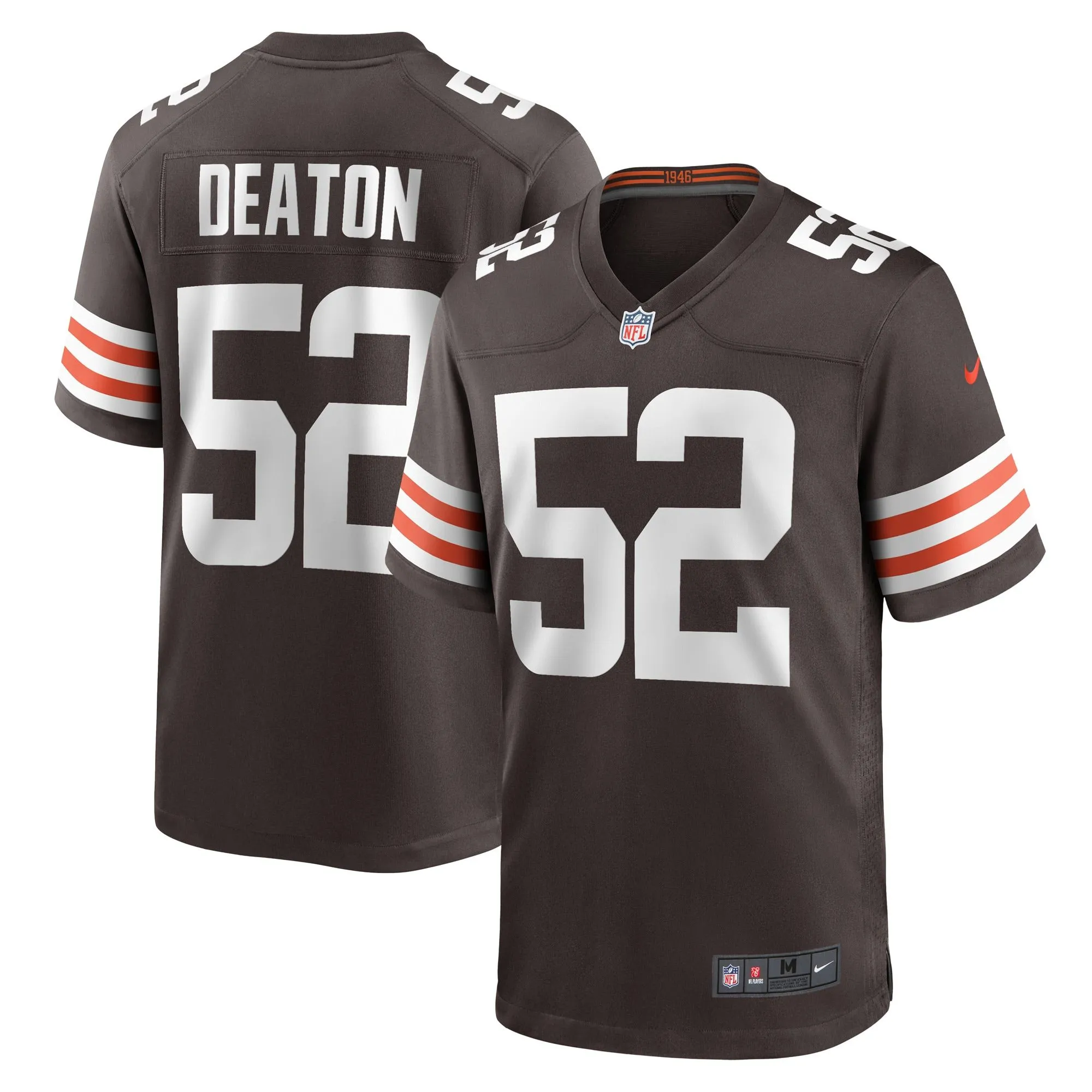 Dawson Deaton Cleveland Browns  Game Player Jersey - Brown