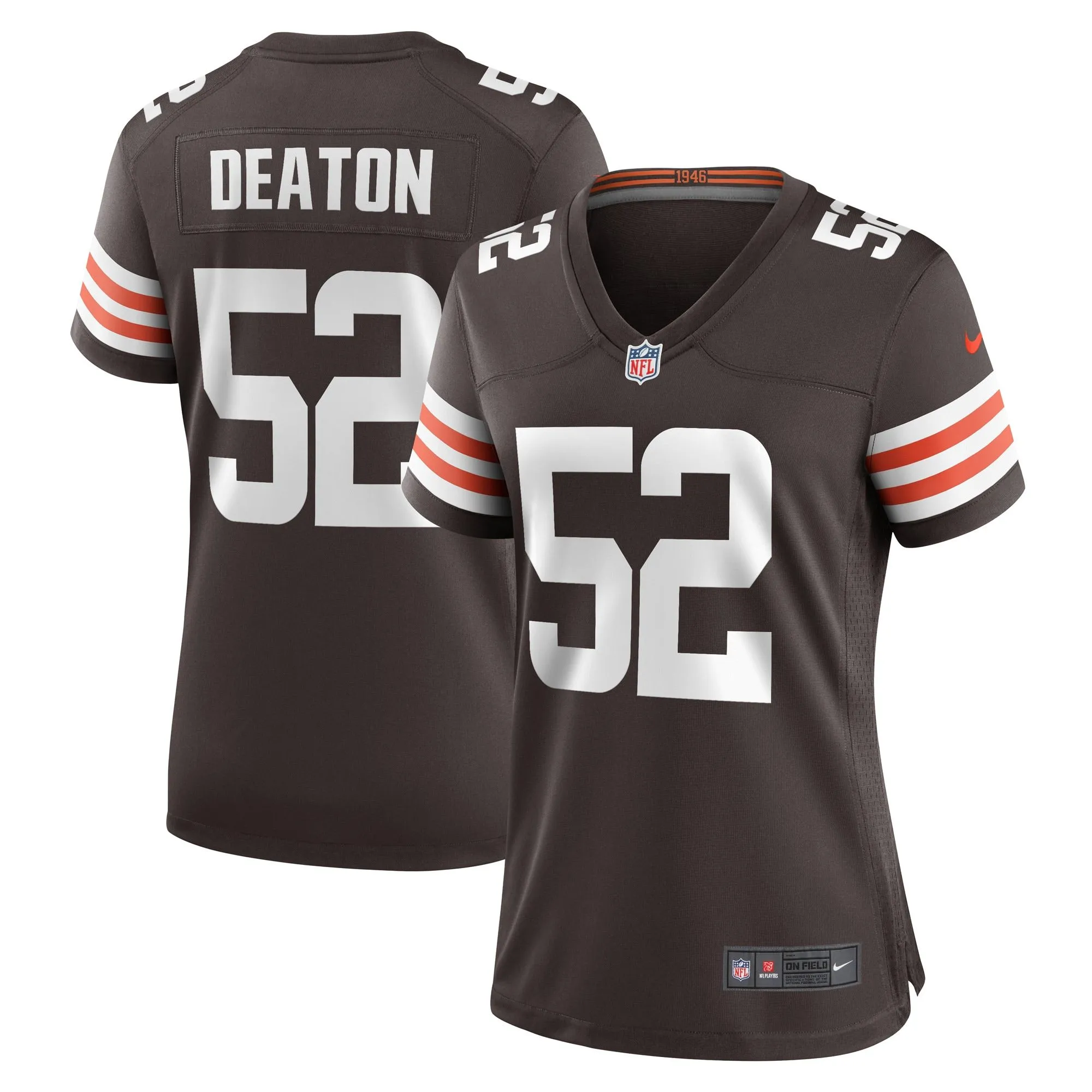 Dawson Deaton Cleveland Browns  Women's Game Player Jersey - Brown