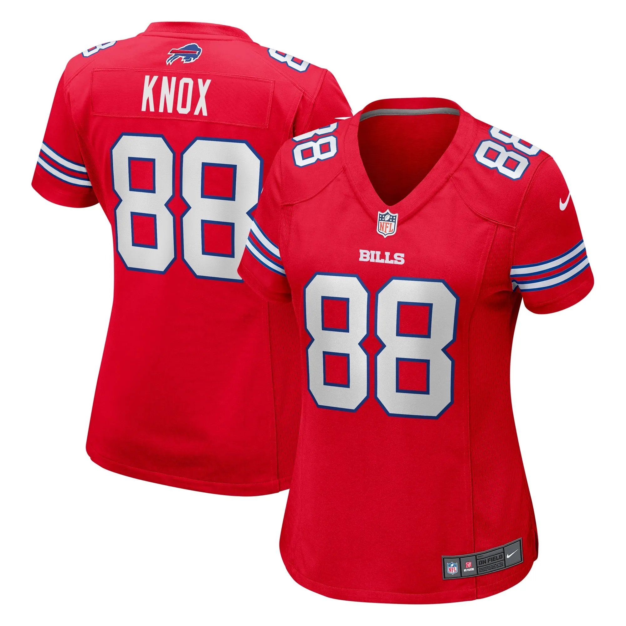 Dawson Knox Buffalo Bills  Women's Player Jersey - Red