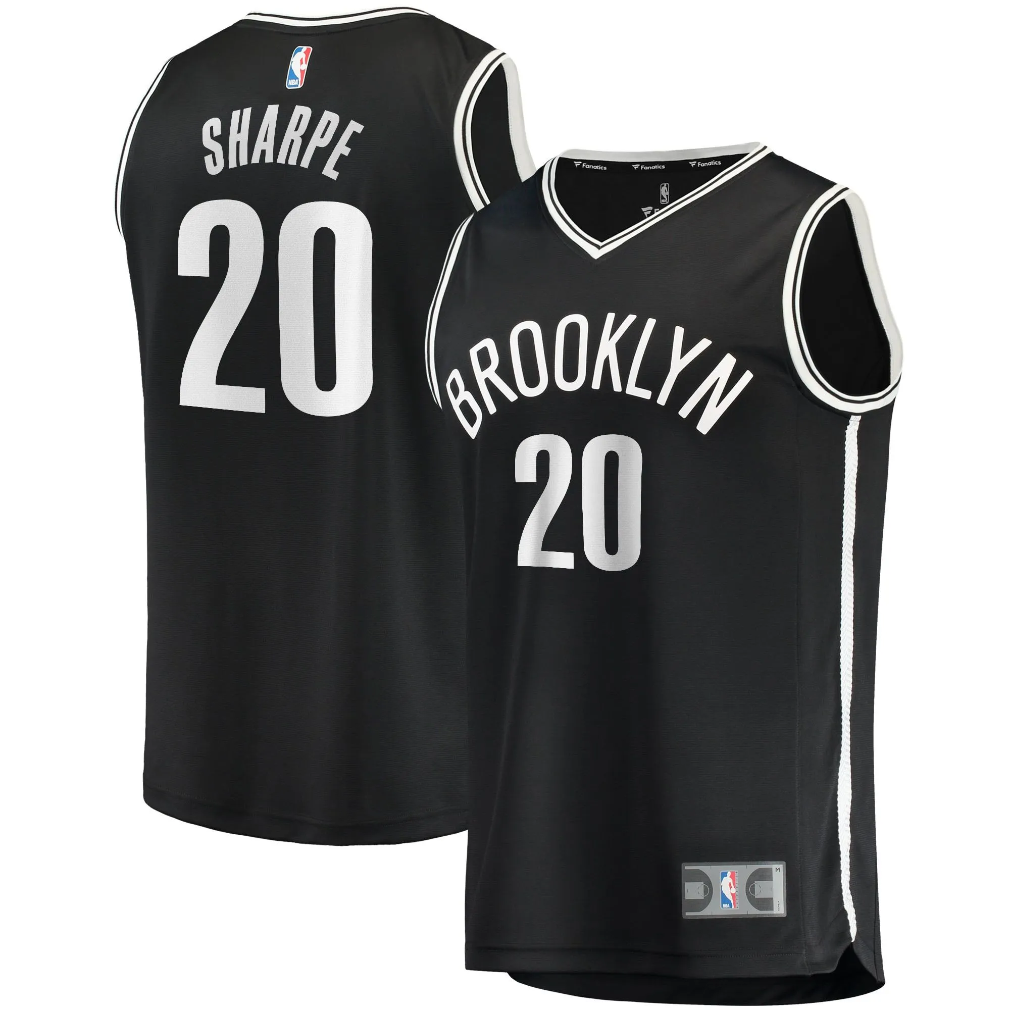 Day'Ron Sharpe Brooklyn Nets Fanatics Branded Fast Break Replica Jersey - Icon Edition - Black