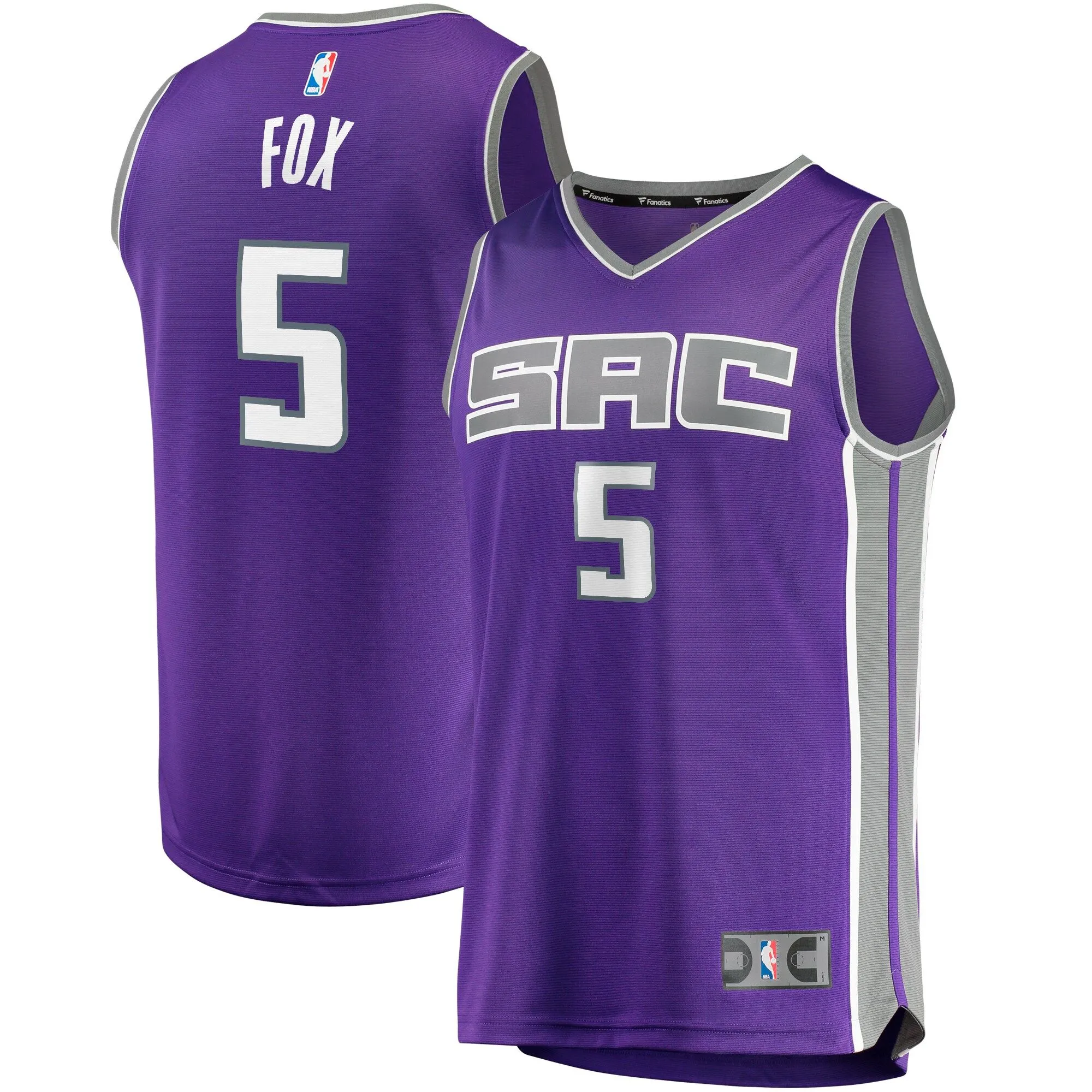 De'Aaron Fox Sacramento Kings Fanatics Branded Youth Fast Break Player Jersey - Icon Edition - Purple