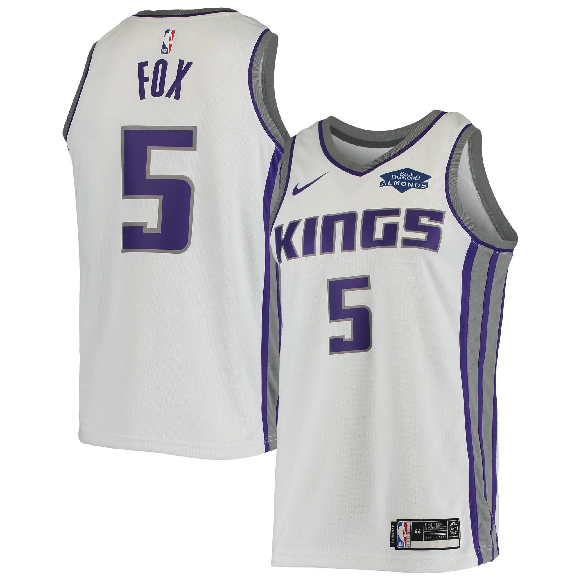 De'Aaron Fox Sacramento Kings  Swingman Player Jersey - Association Edition - White