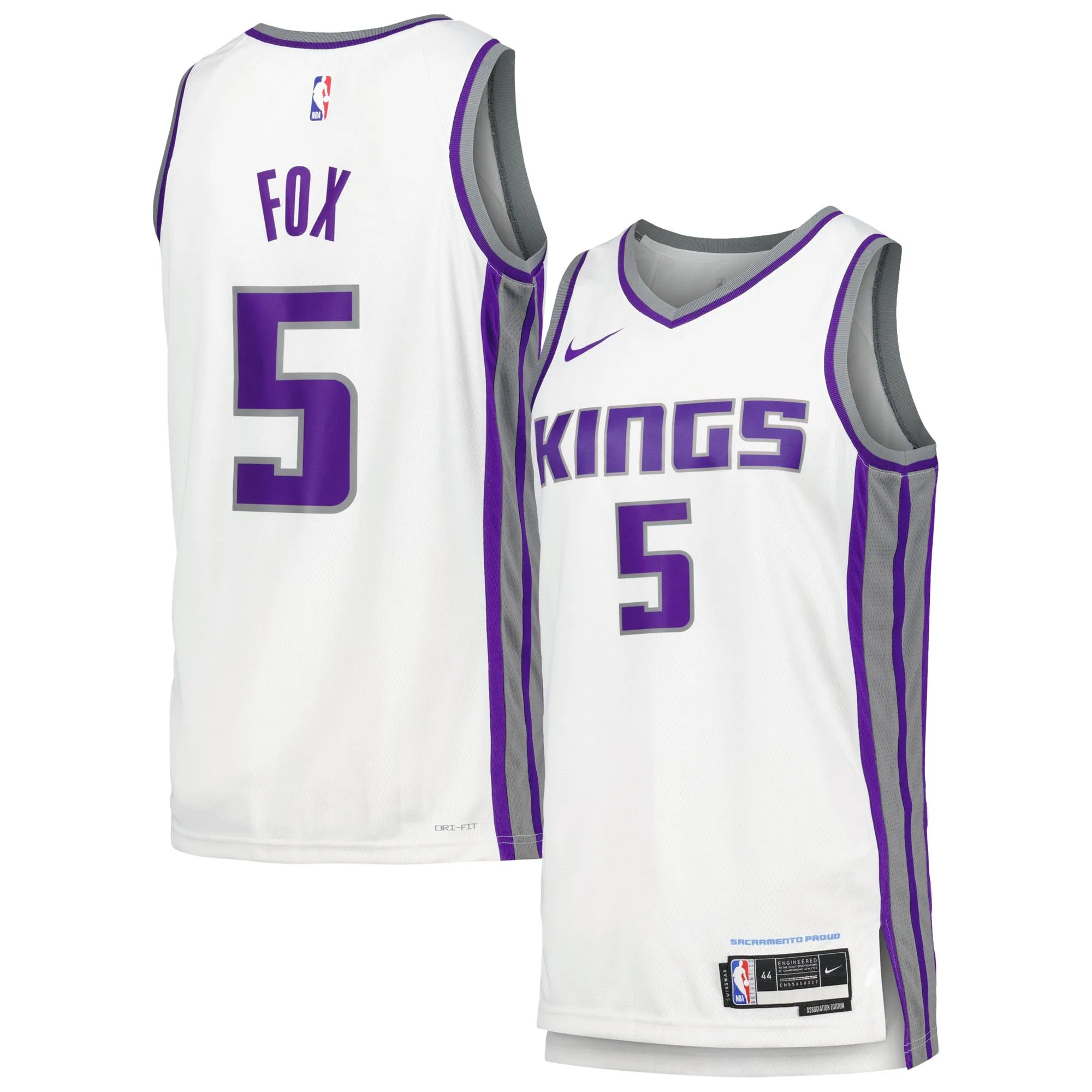 De'Aaron Fox Sacramento Kings  Swingman Player Jersey - Association Edition - White