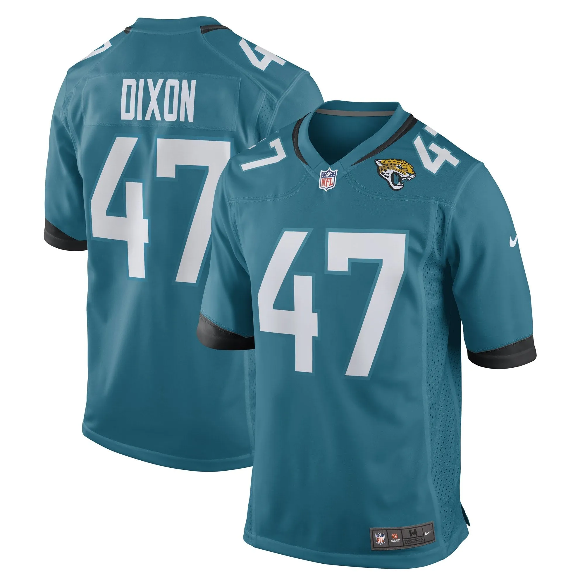 De'Shaan Dixon Jacksonville Jaguars  Team Game Player Jersey - Teal