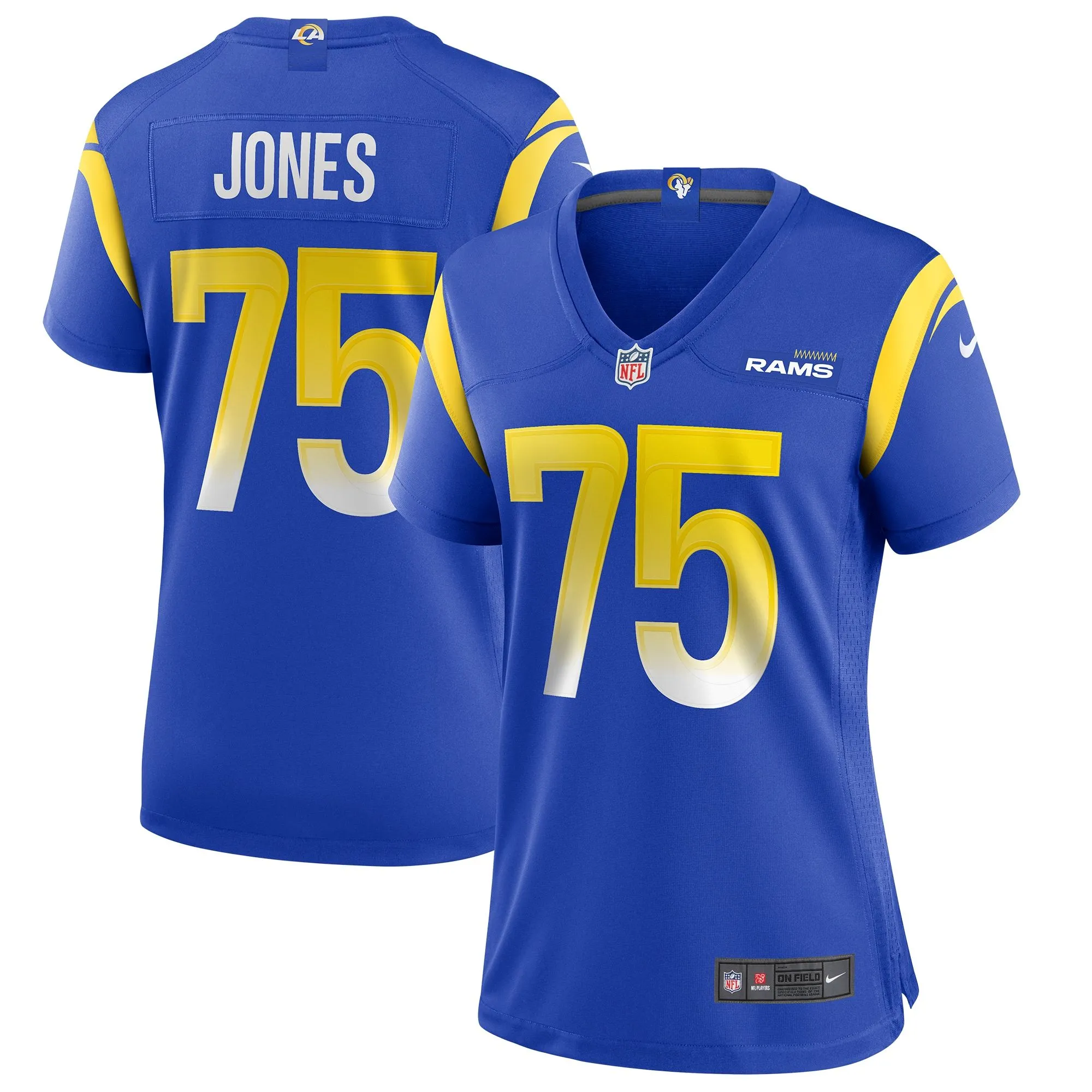 Deacon Jones Los Angeles Rams  Women's Game Retired Player Jersey - Royal