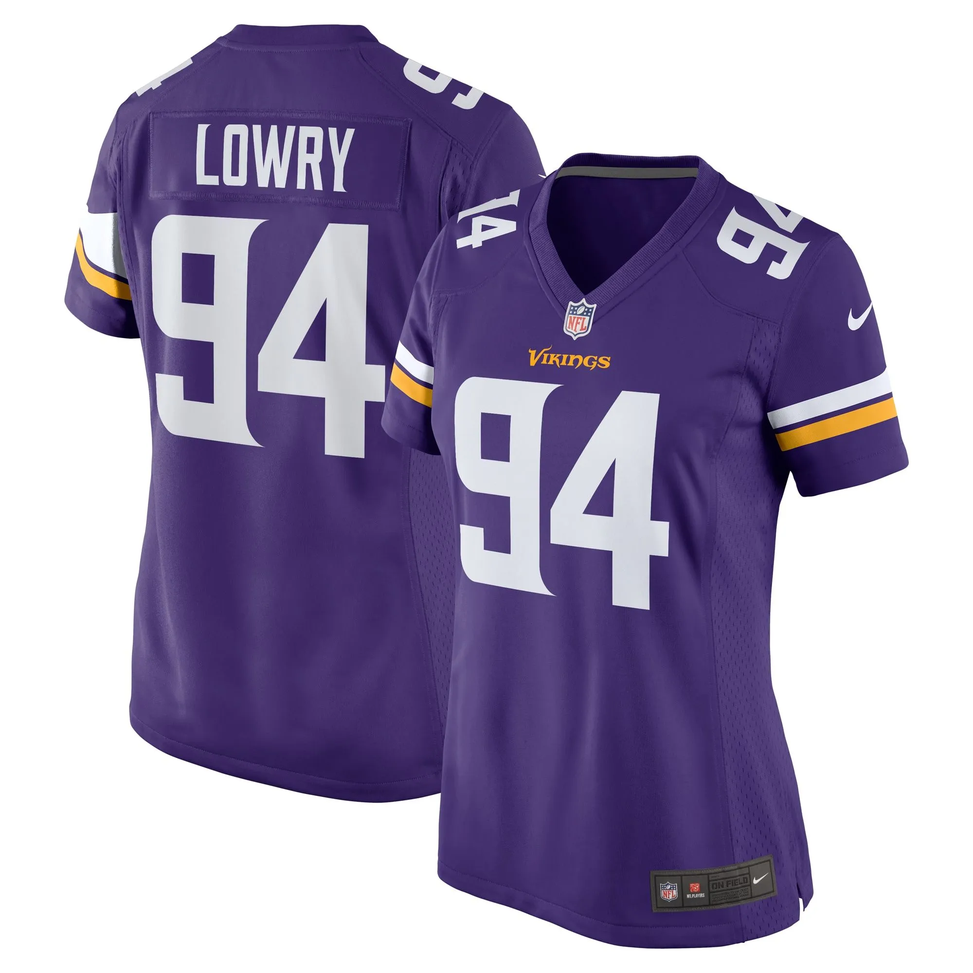 Dean Lowry Minnesota Vikings  Women's Game Player Jersey - Purple