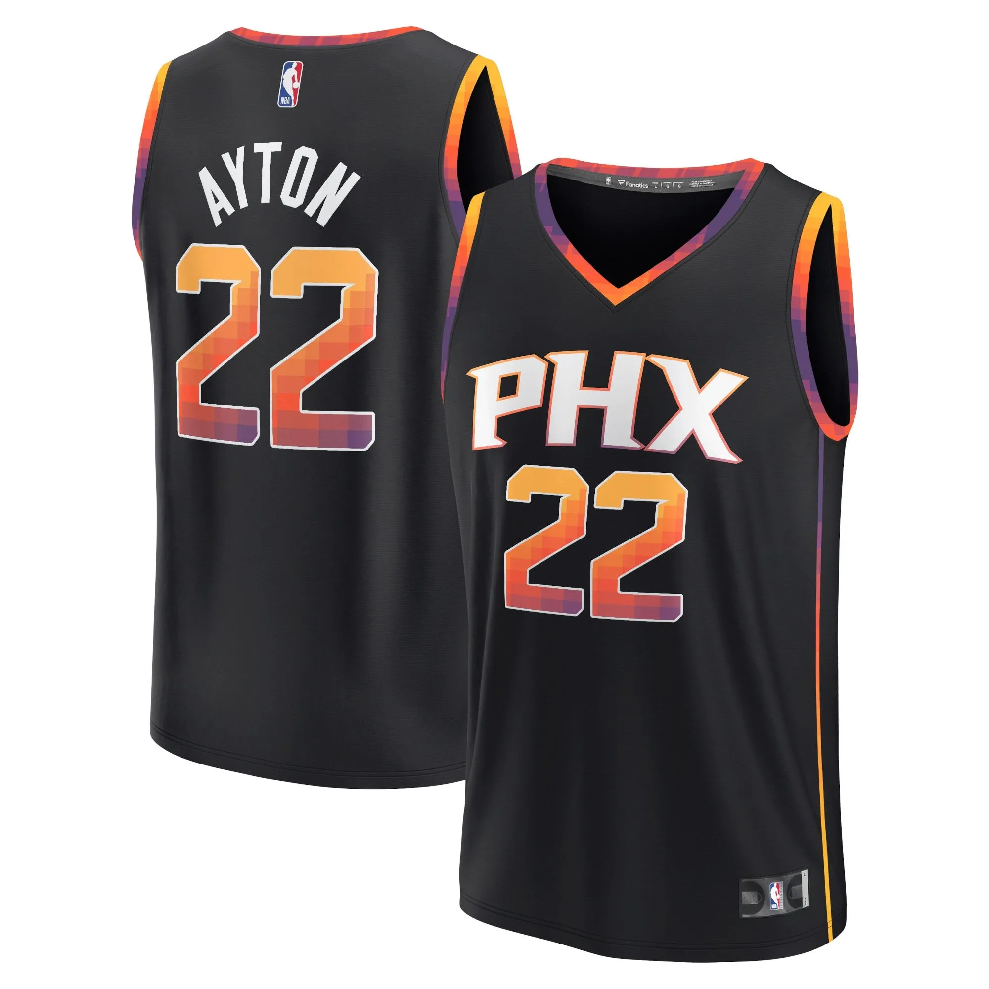 Deandre Ayton Phoenix Suns Fanatics Branded Fast Break Replica Player Jersey - Statement Edition - Black