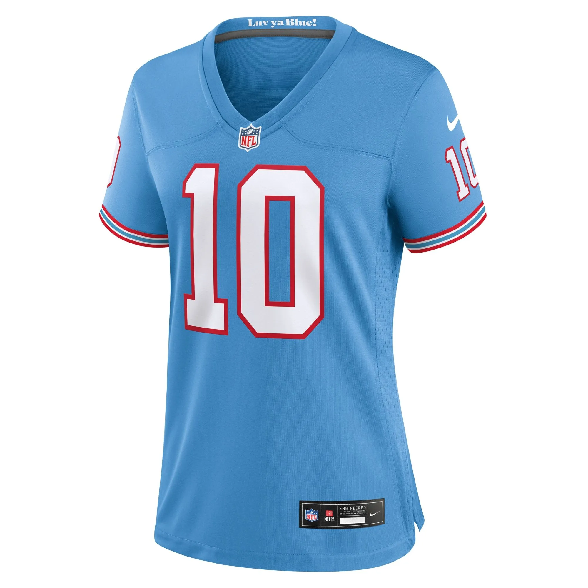 DeAndre Hopkins Tennessee Titans  Women's Oilers Throwback Player Game Jersey - Light Blue